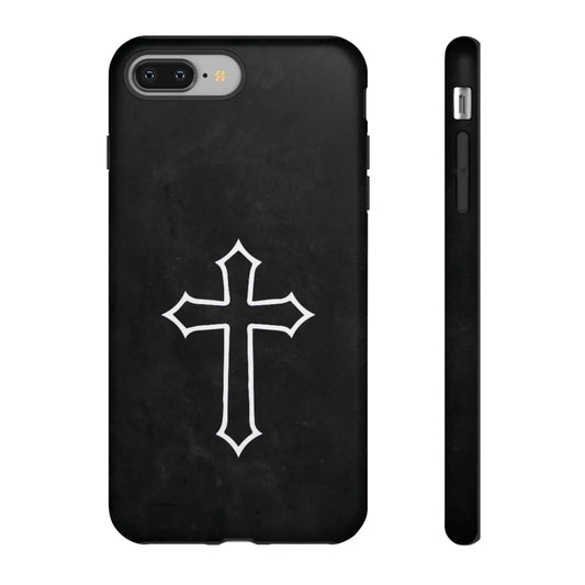Black Christian Cross Phone Case - Matte Edition - Sheep Of Jesus