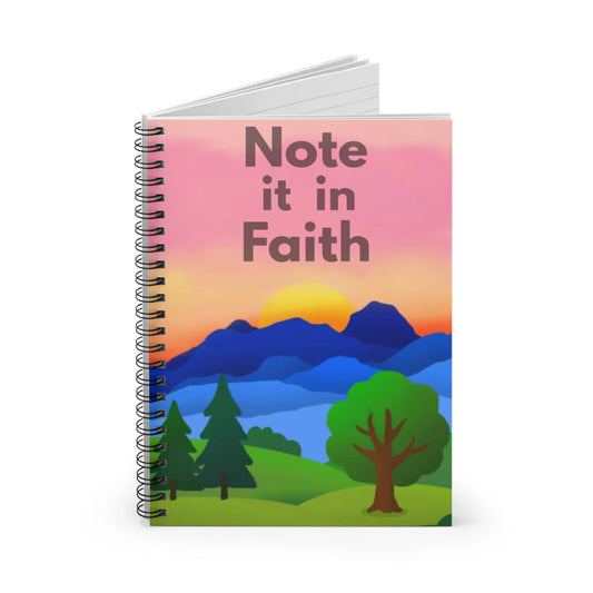 "Note It in Faith" Ruled Journal with Sunrise Landscape - Sheep Of Jesus