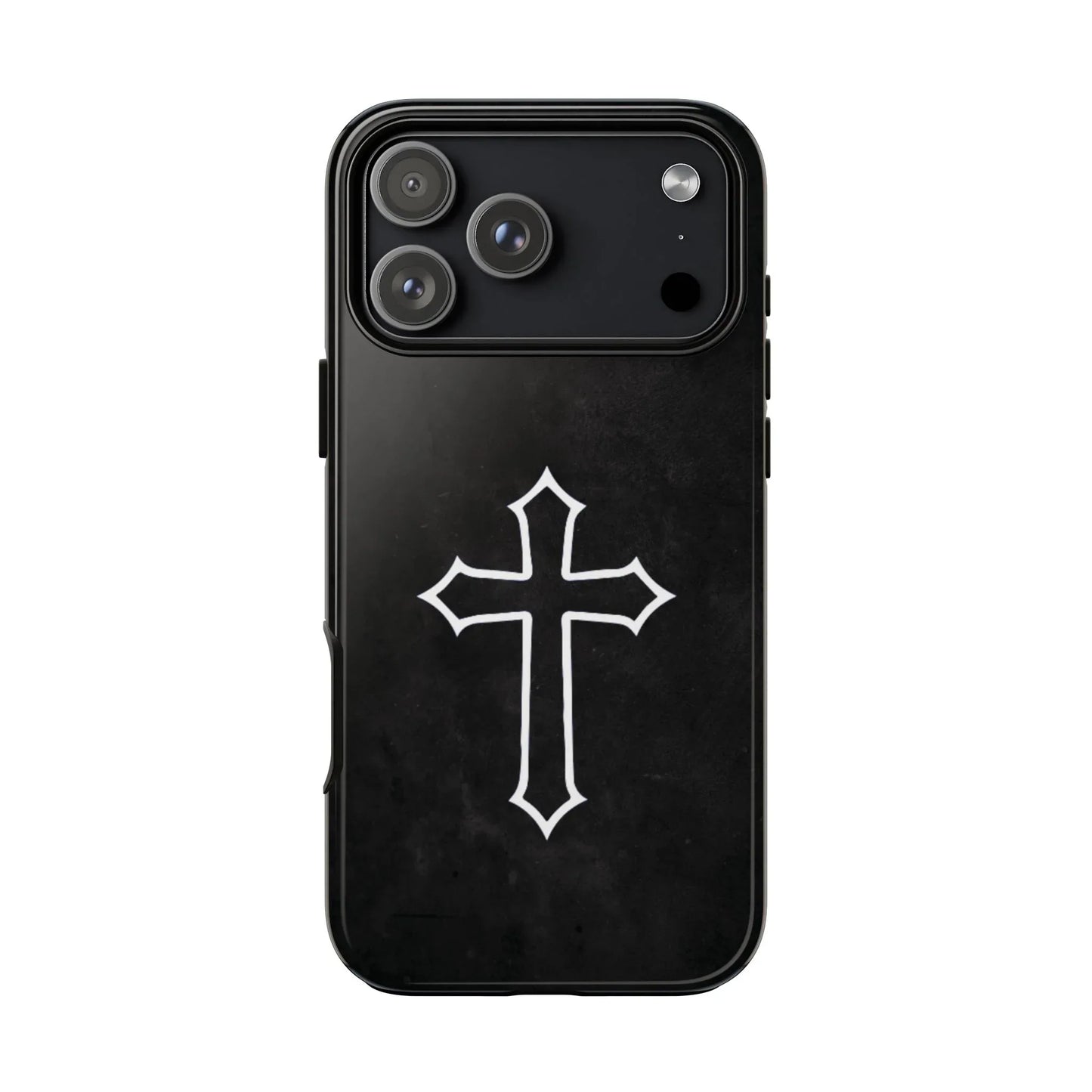Black Christian Cross Phone Case - Glossy Edition - Sheep Of Jesus