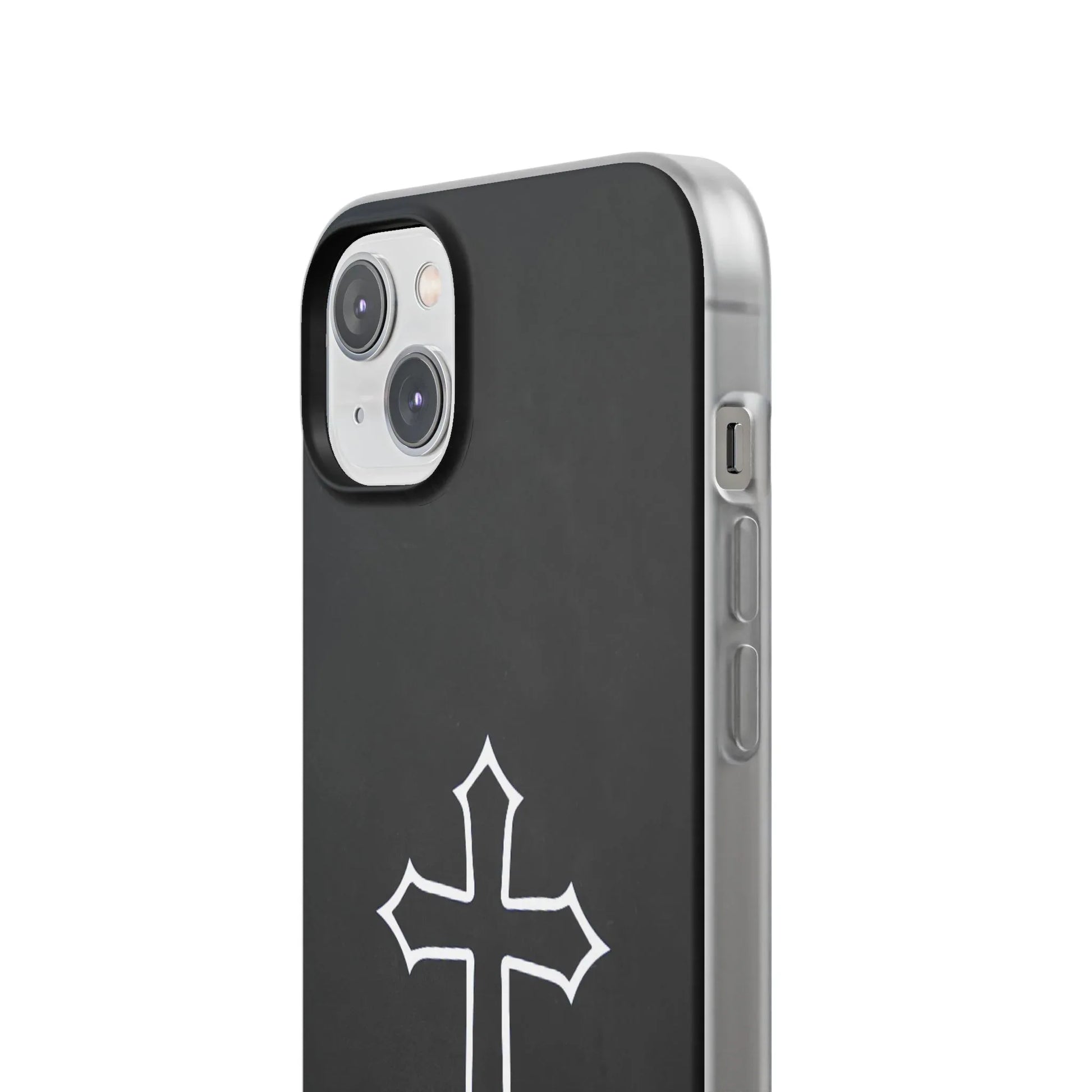 Black Christian Cross Phone Case - Flexible Edition - Sheep Of Jesus