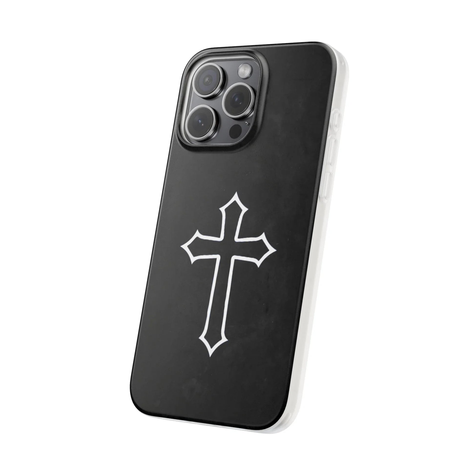 Black Christian Cross Phone Case - Flexible Edition - Sheep Of Jesus