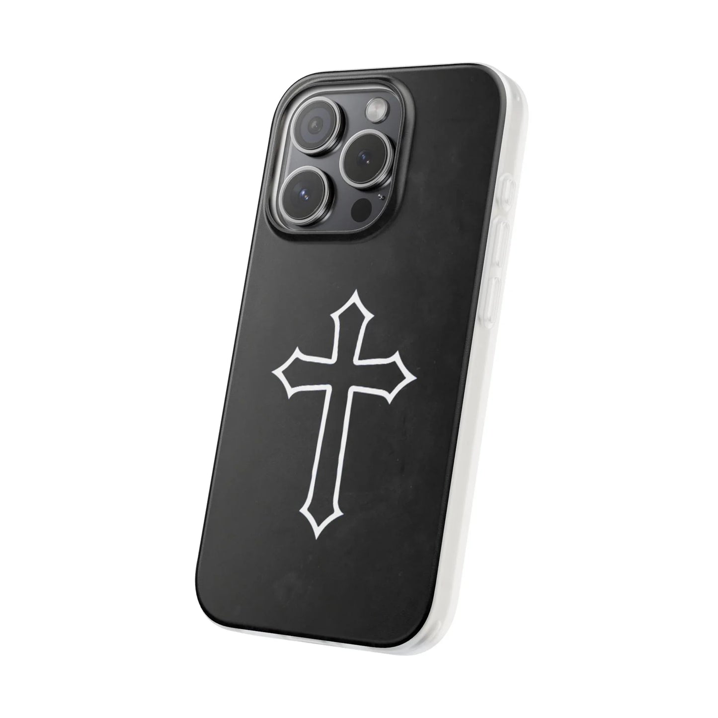 Black Christian Cross Phone Case - Flexible Edition - Sheep Of Jesus