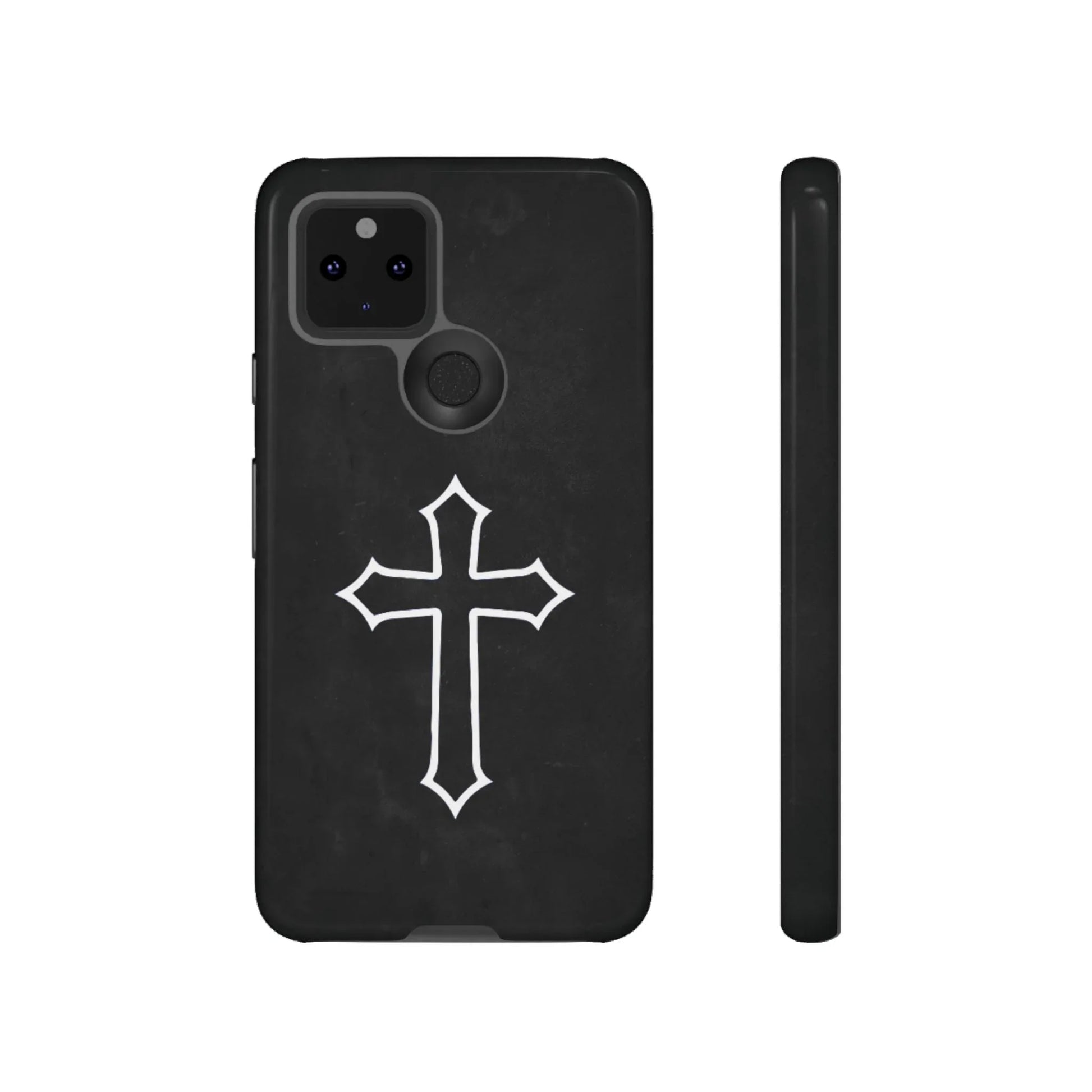 Black Christian Cross Phone Case - Glossy Edition - Sheep Of Jesus