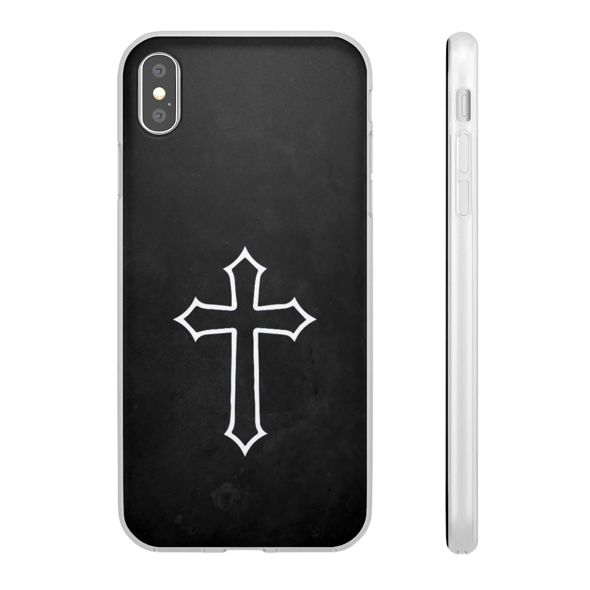Black Christian Cross Phone Case - Flexible Edition - Sheep Of Jesus