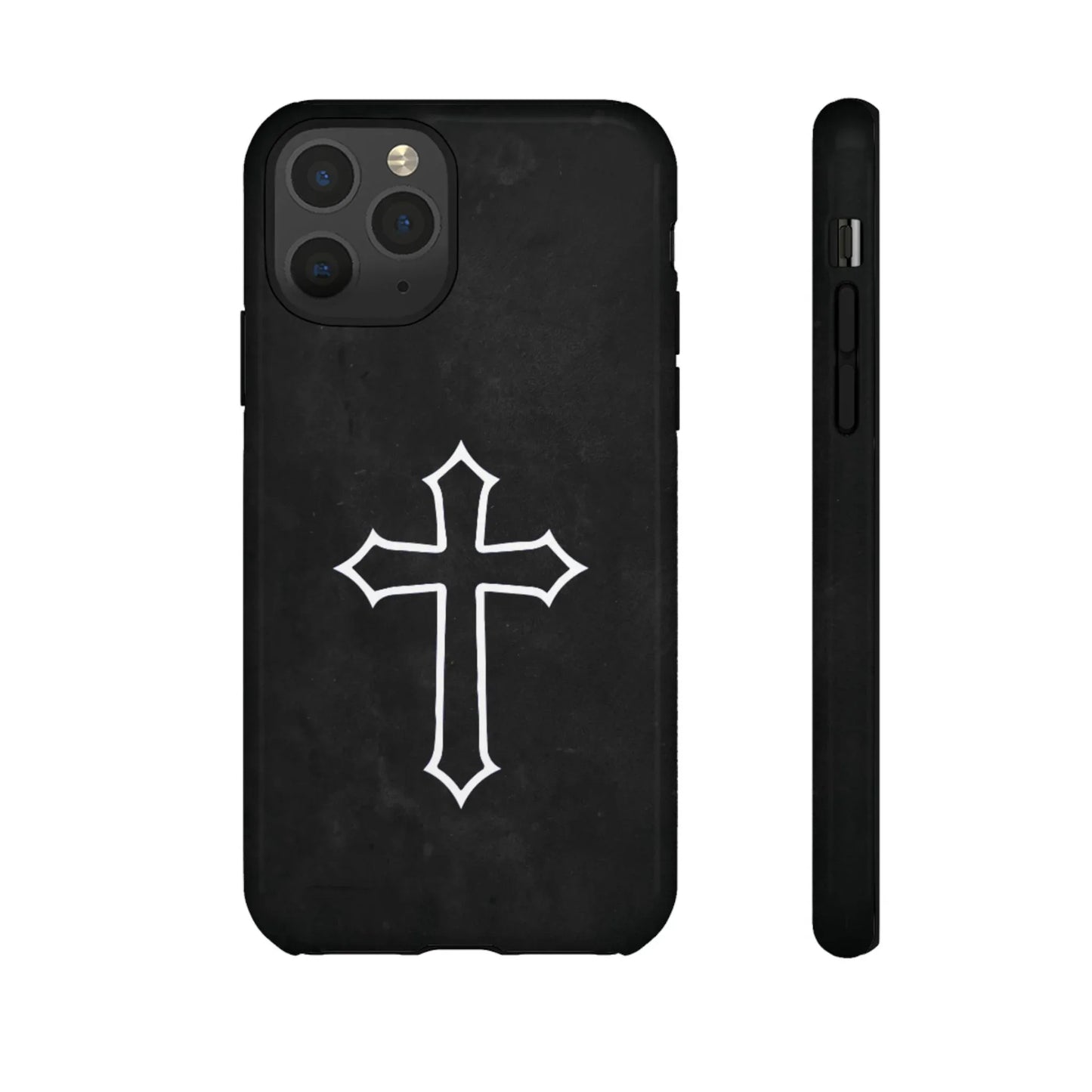 Black Christian Cross Phone Case - Glossy Edition - Sheep Of Jesus