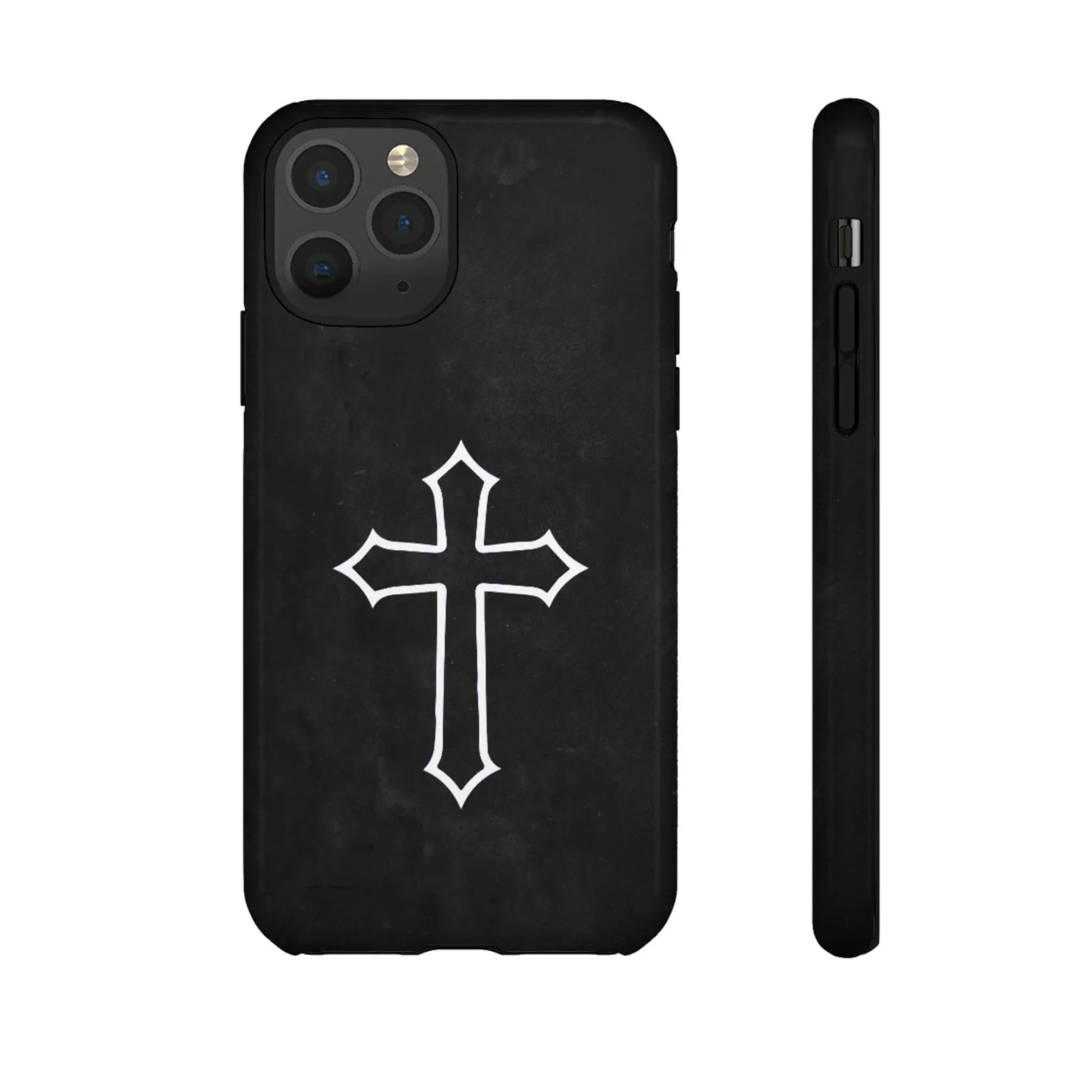 Black Christian Cross Phone Case - Glossy Edition - Sheep Of Jesus