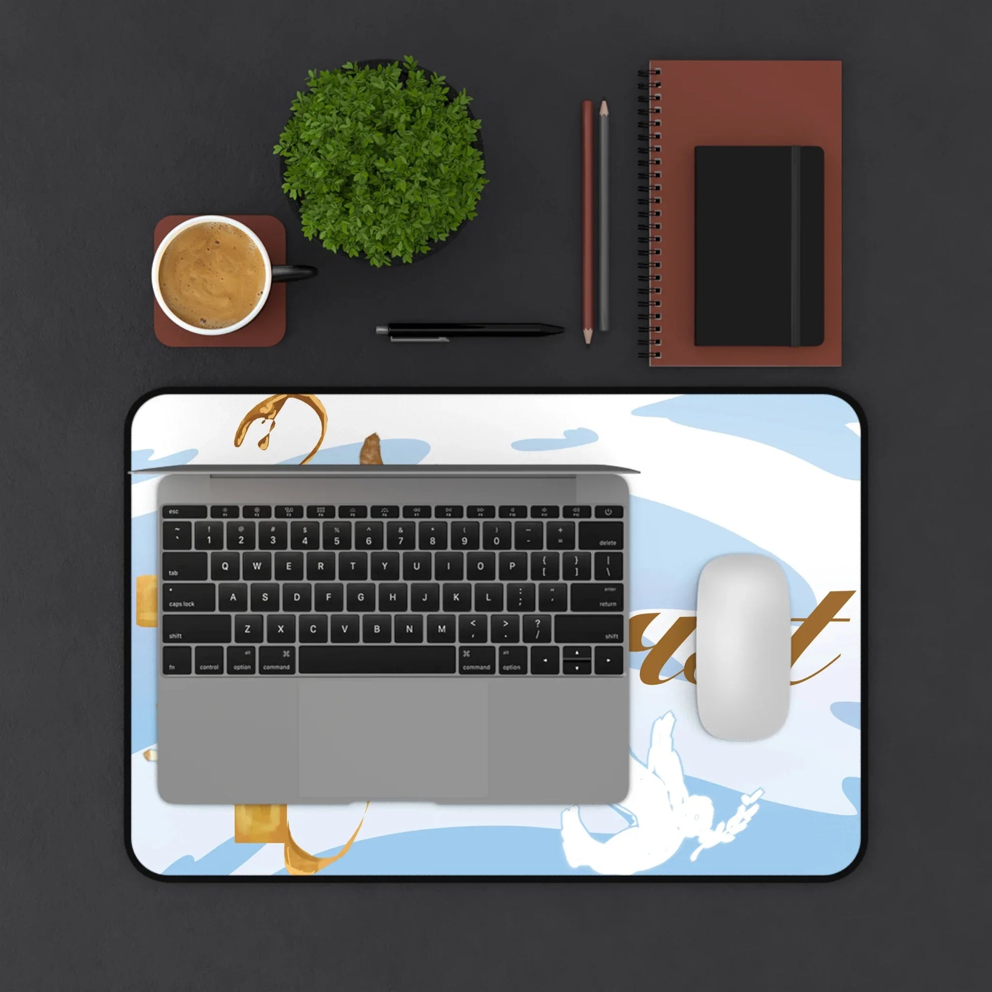 Christian inspired Desk Mat — Mouse Pad for Productivity & Daily Reminders — Simple Background Edition - Sheep Of Jesus