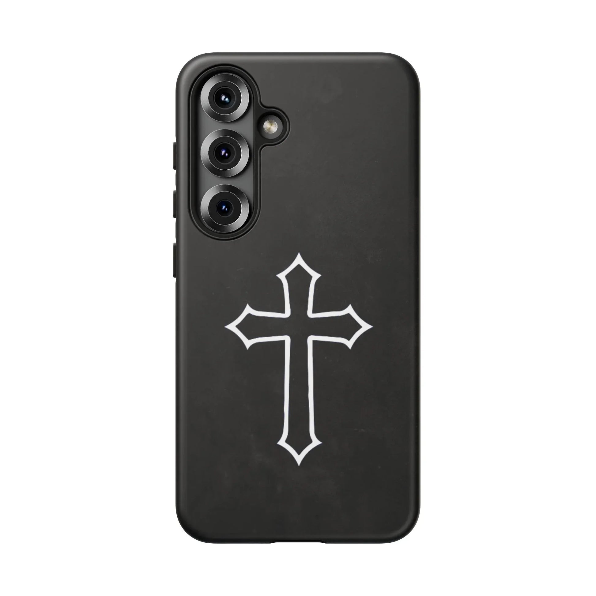 Black Christian Cross Phone Case - Matte Edition - Sheep Of Jesus