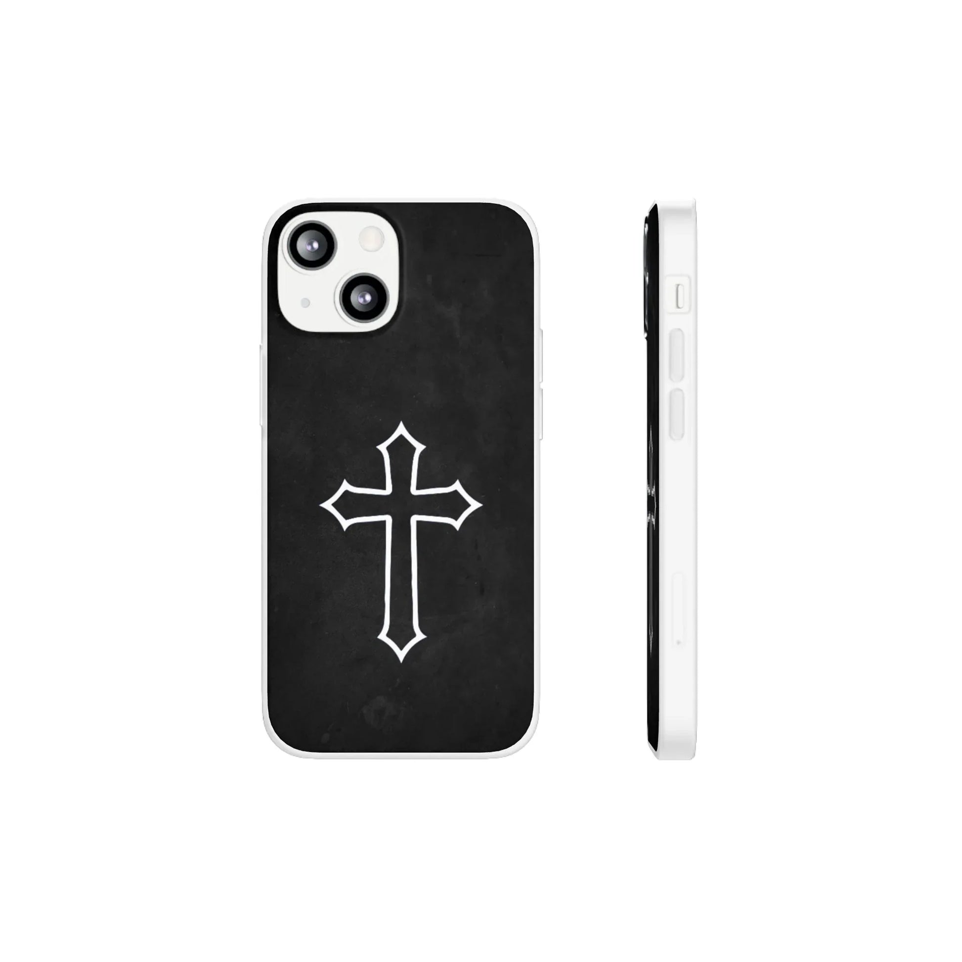 Black Christian Cross Phone Case - Flexible Edition - Sheep Of Jesus