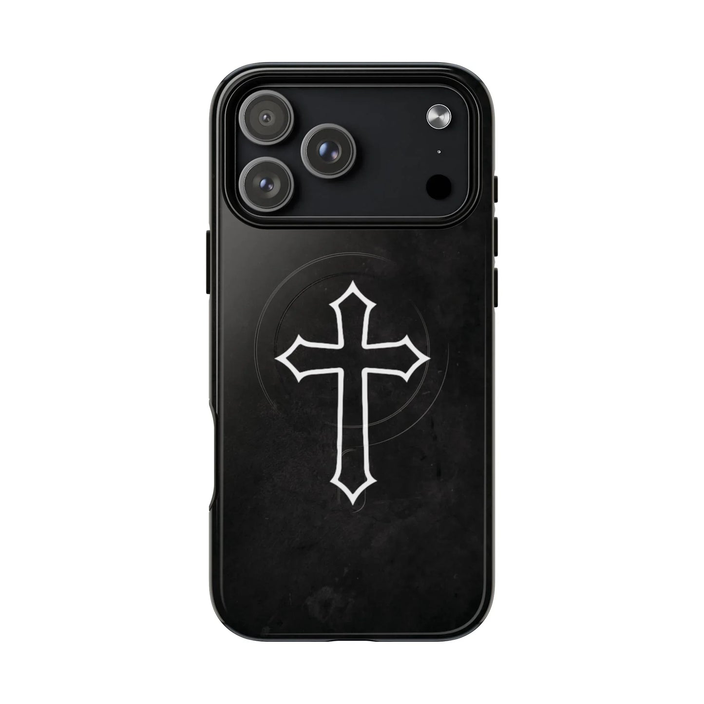 Black Christian Cross Phone Case - Matte/Glossy Edition + Magnetic - Sheep Of Jesus