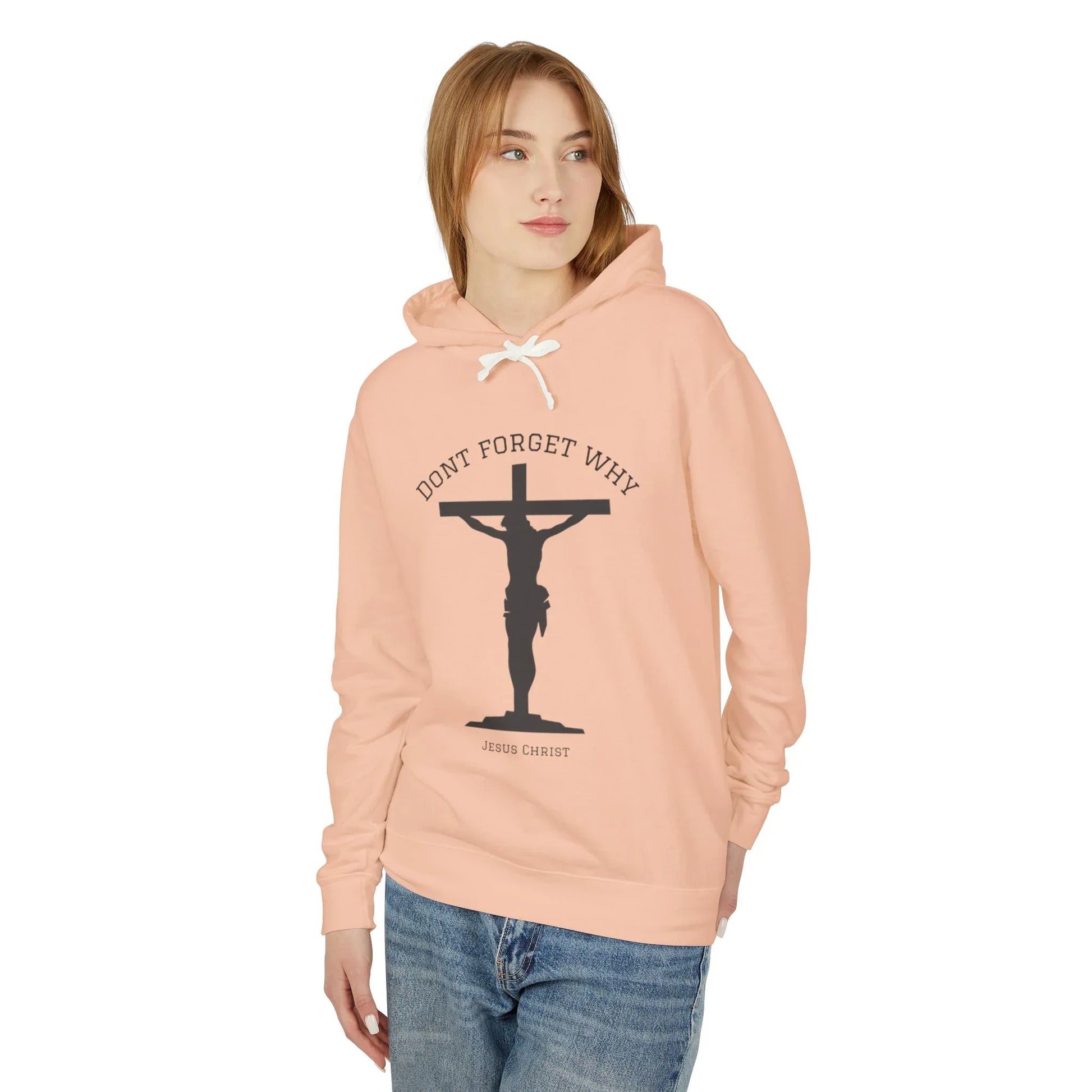 "Don't Forget Why", Faith-Inspired Lightweight Hoodie - Sheep Of Jesus