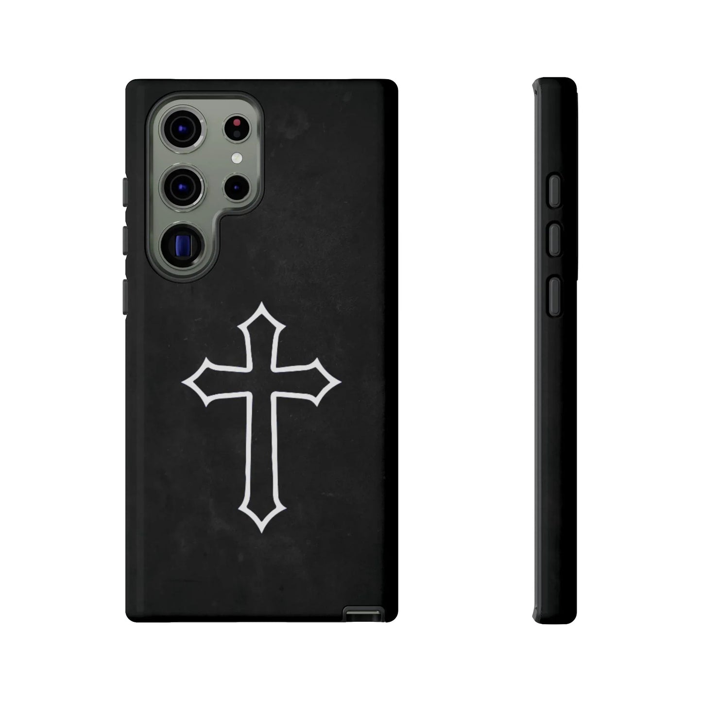 Black Christian Cross Phone Case - Glossy Edition - Sheep Of Jesus