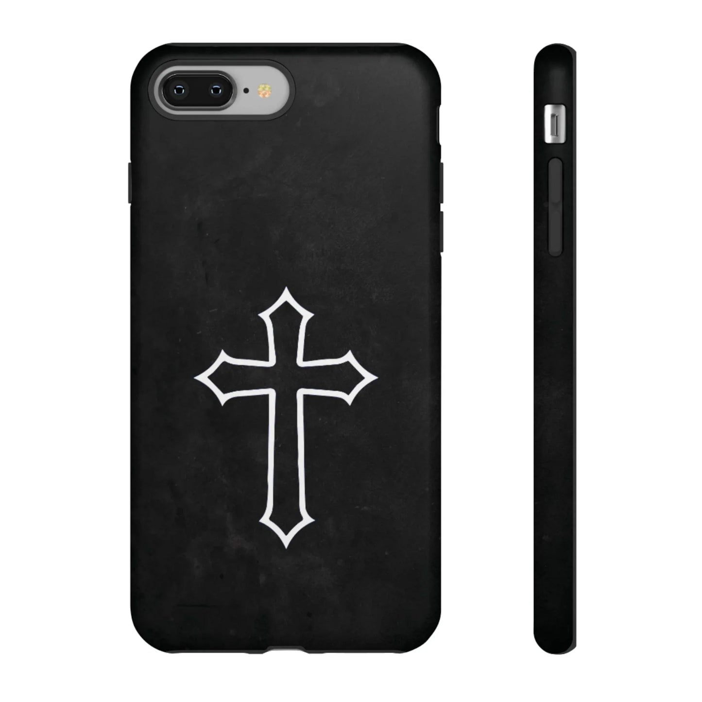 Black Christian Cross Phone Case - Matte Edition - Sheep Of Jesus