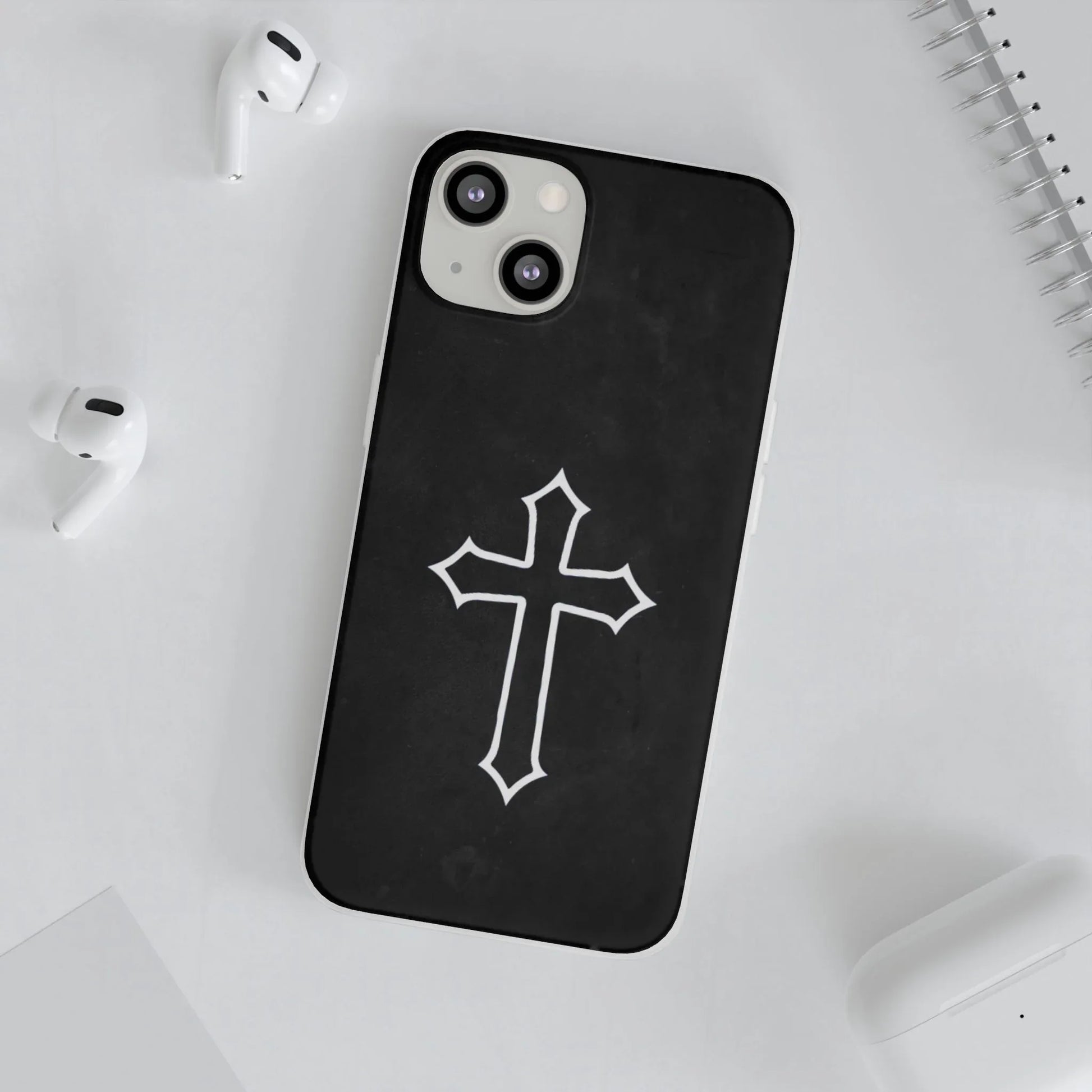 Black Christian Cross Phone Case - Flexible Edition - Sheep Of Jesus