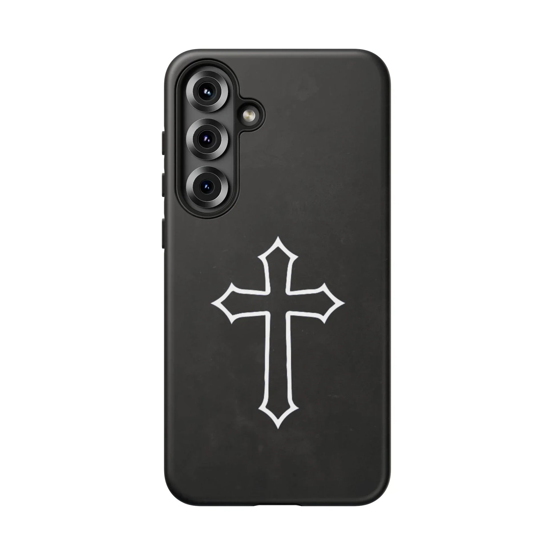 Black Christian Cross Phone Case - Matte Edition - Sheep Of Jesus