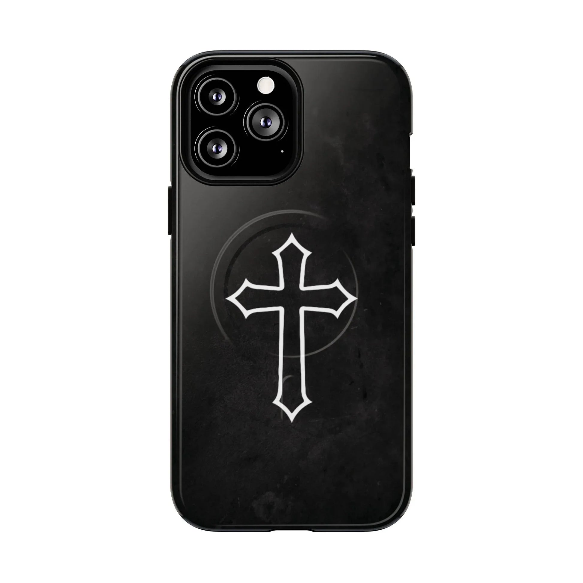 Black Christian Cross Phone Case - Matte/Glossy Edition + Magnetic - Sheep Of Jesus