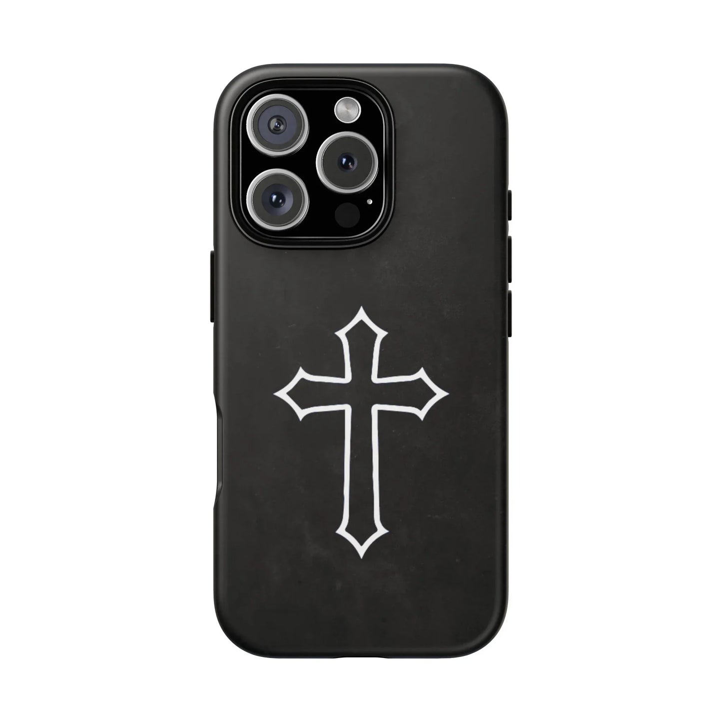 Black Christian Cross Phone Case - Matte Edition - Sheep Of Jesus