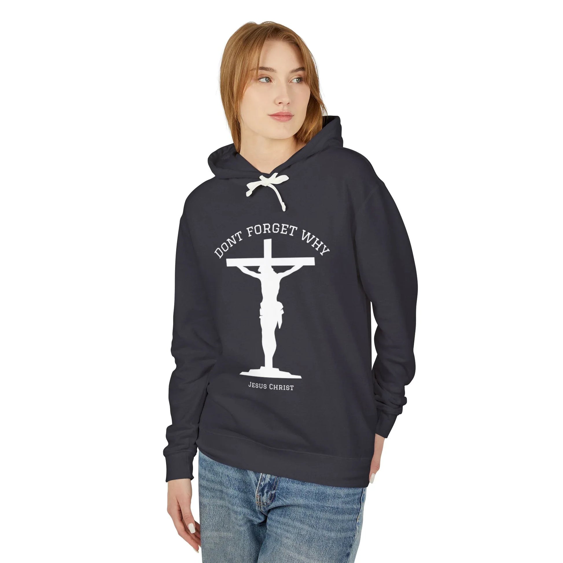 "Don't Forget Why", Faith-Inspired Lightweight Hoodie - Sheep Of Jesus