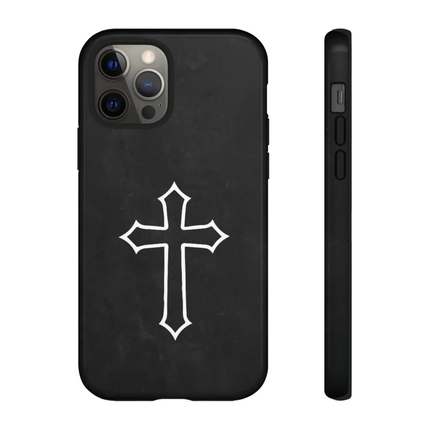 Black Christian Cross Phone Case - Glossy Edition - Sheep Of Jesus