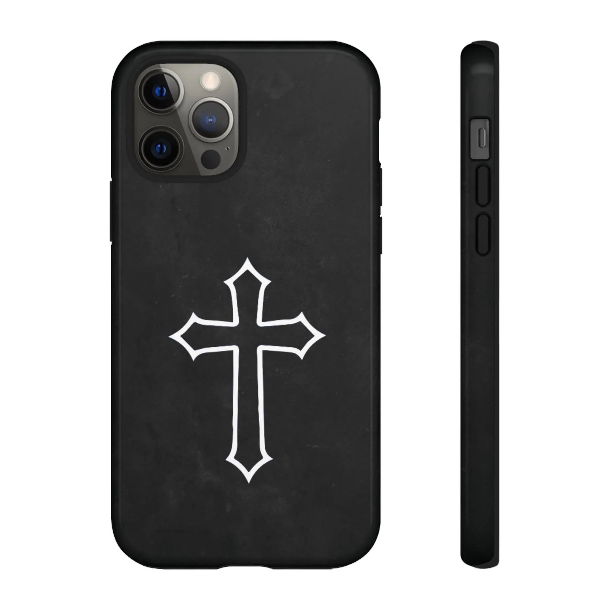 Black Christian Cross Phone Case - Glossy Edition - Sheep Of Jesus