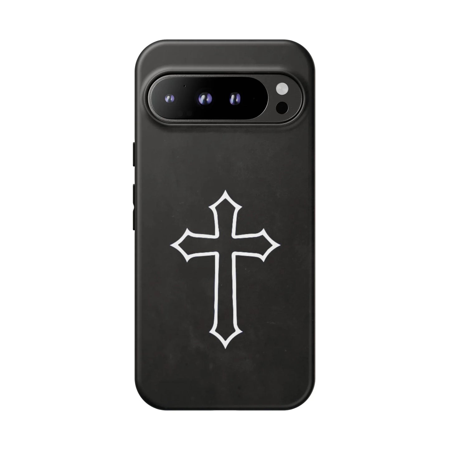 Black Christian Cross Phone Case - Matte Edition - Sheep Of Jesus