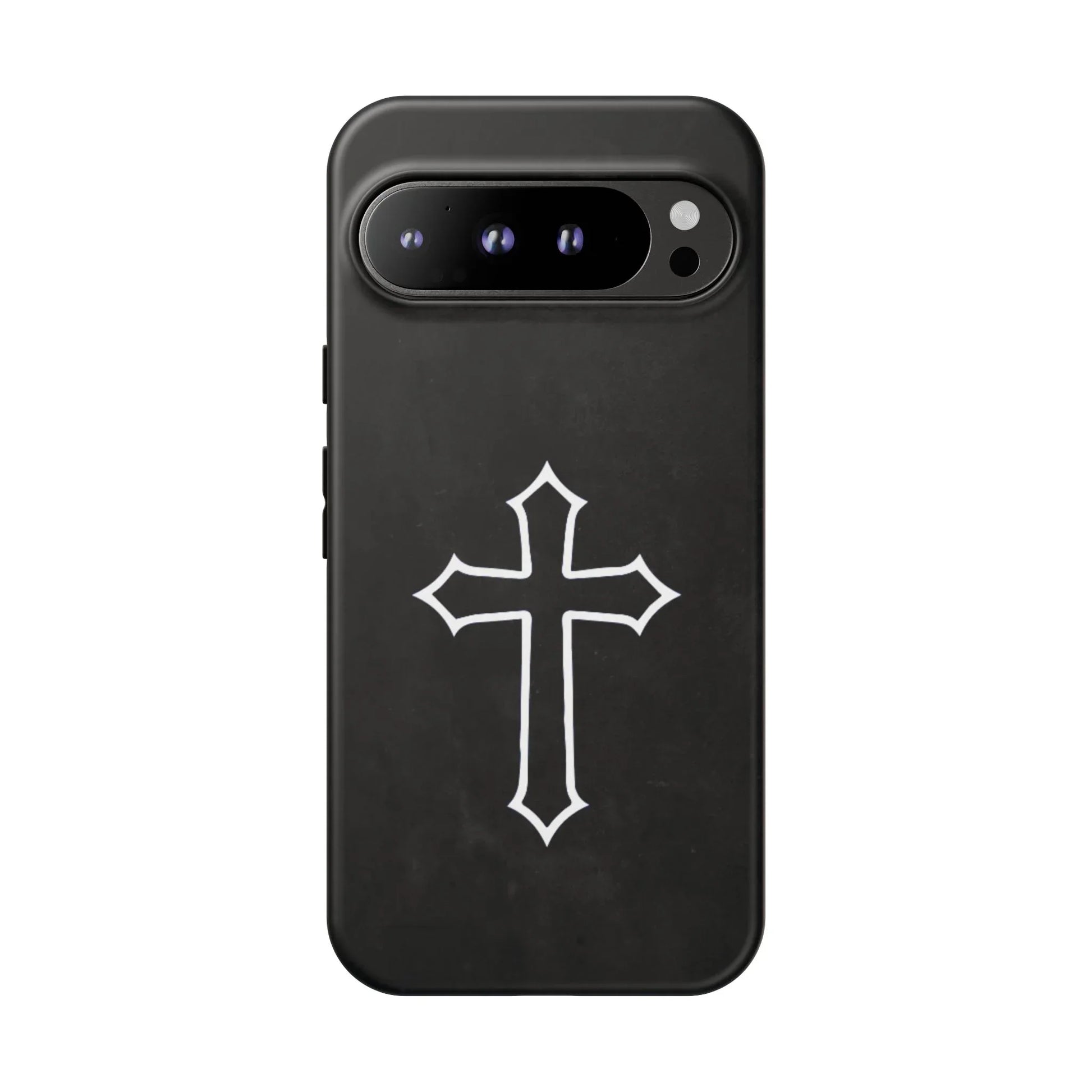 Black Christian Cross Phone Case - Matte Edition - Sheep Of Jesus