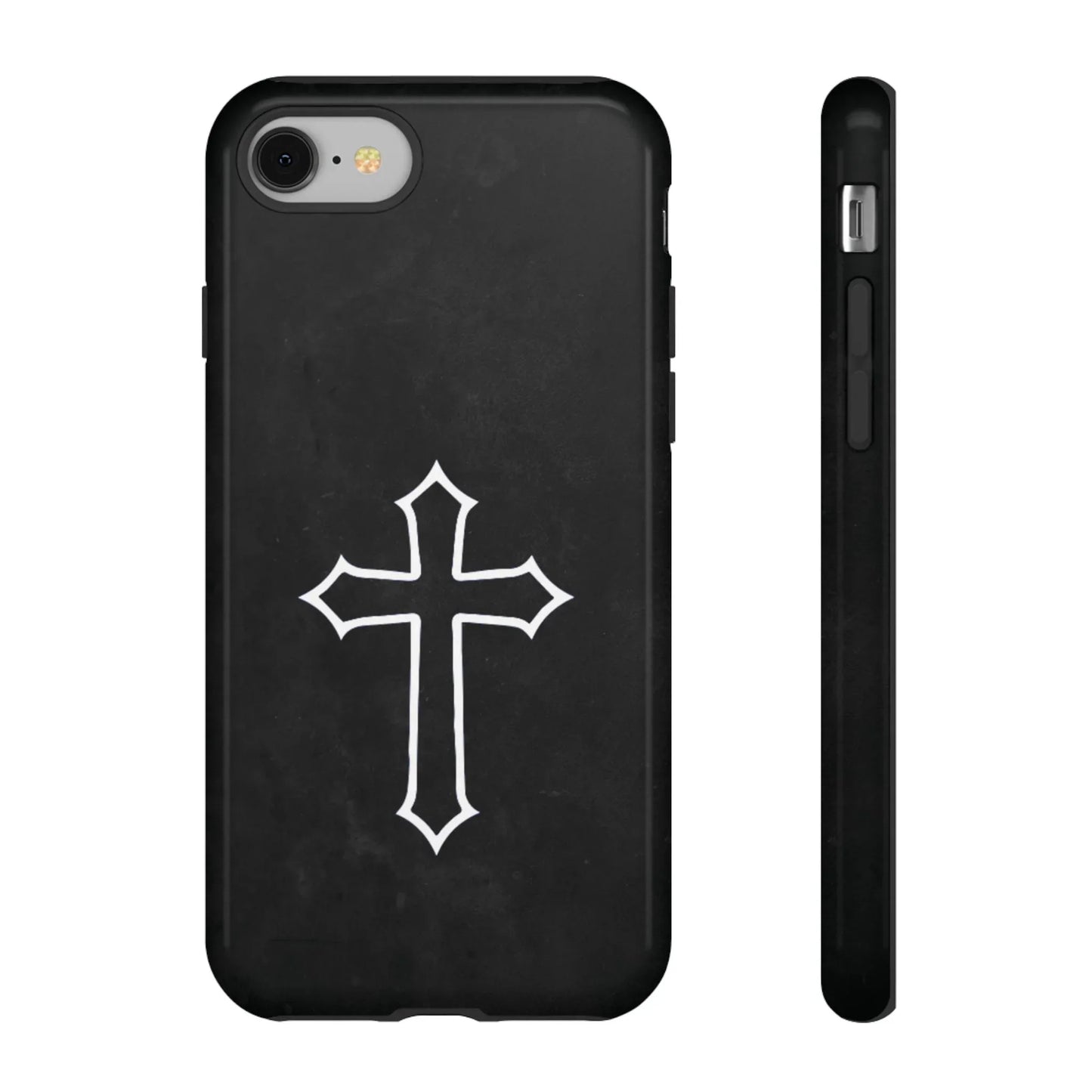 Black Christian Cross Phone Case - Glossy Edition - Sheep Of Jesus