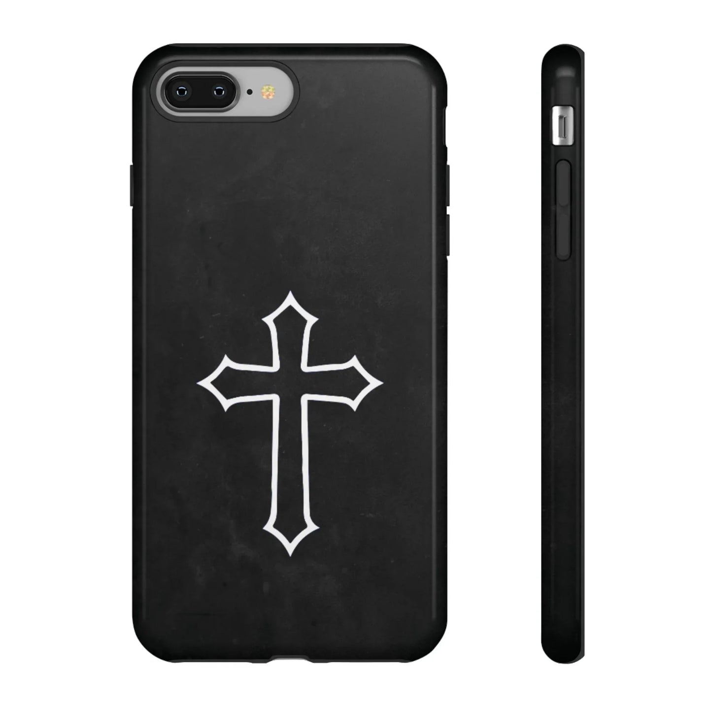 Black Christian Cross Phone Case - Glossy Edition - Sheep Of Jesus