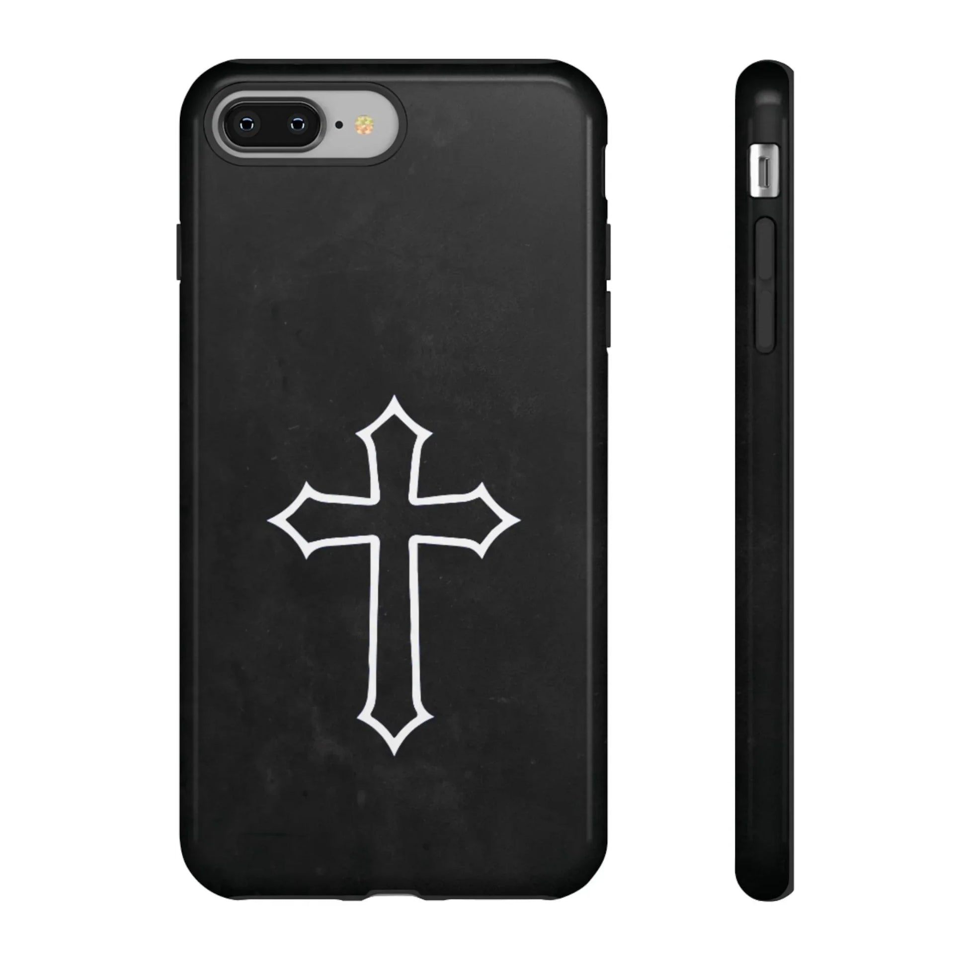 Black Christian Cross Phone Case - Glossy Edition - Sheep Of Jesus