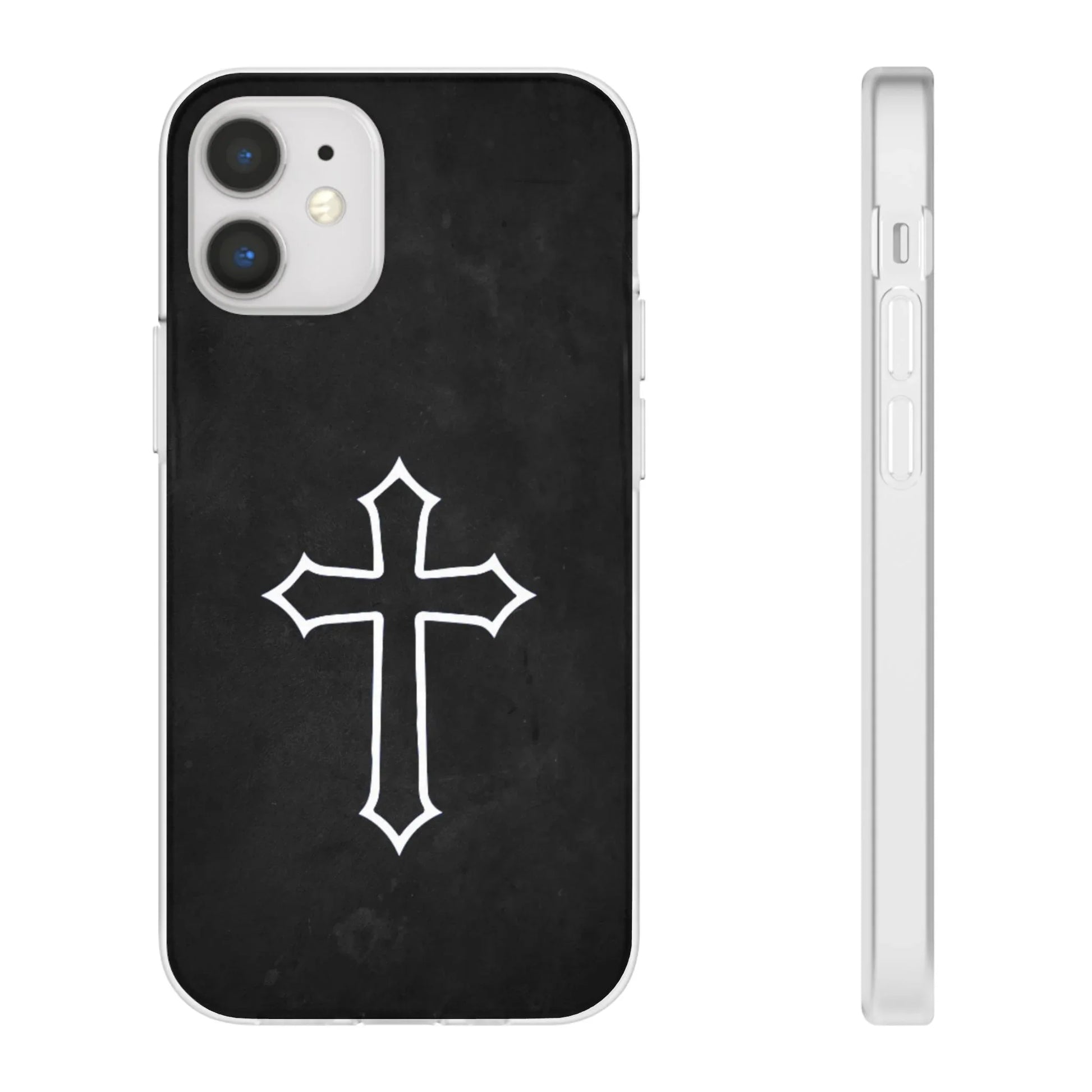 Black Christian Cross Phone Case - Flexible Edition - Sheep Of Jesus