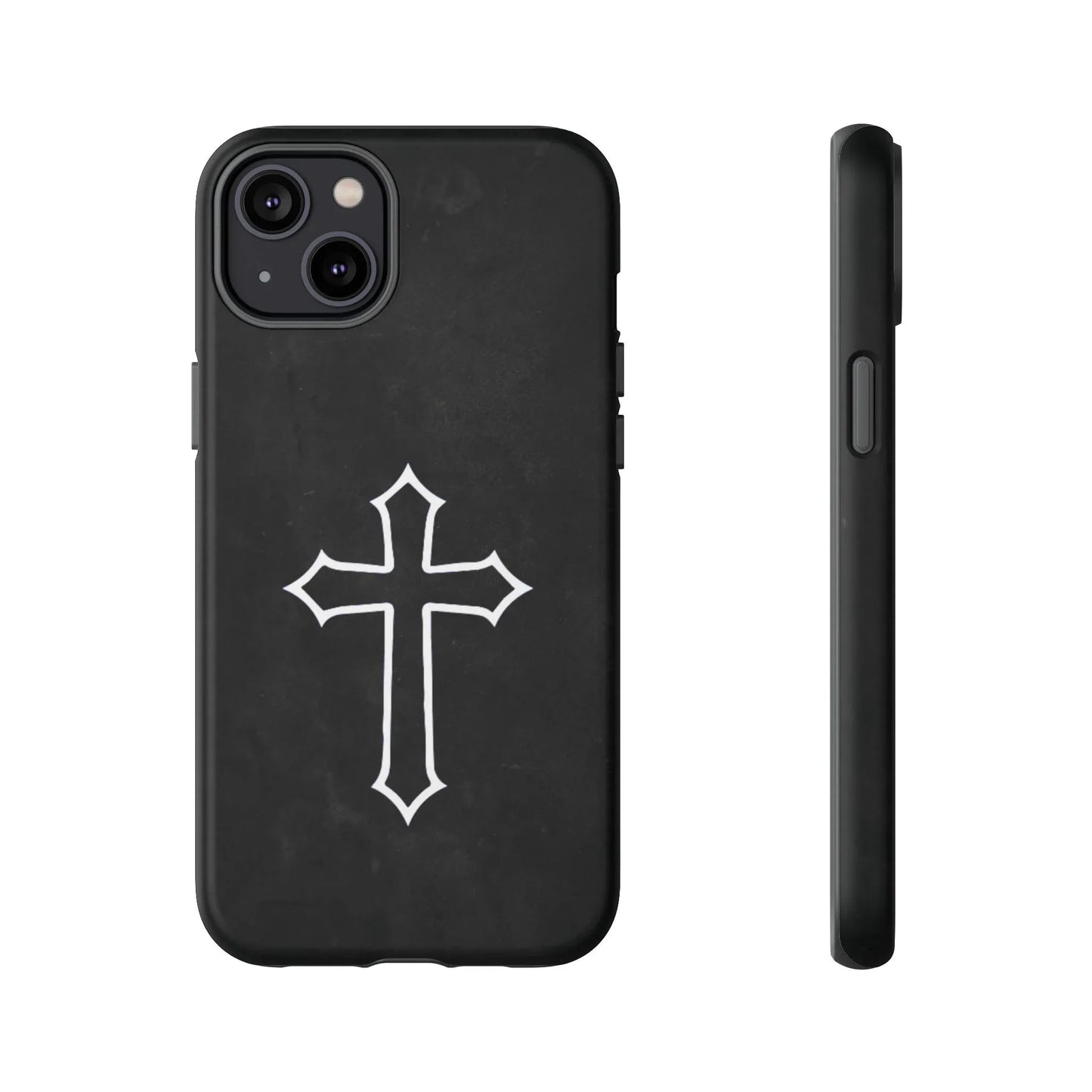Black Christian Cross Phone Case - Matte Edition - Sheep Of Jesus