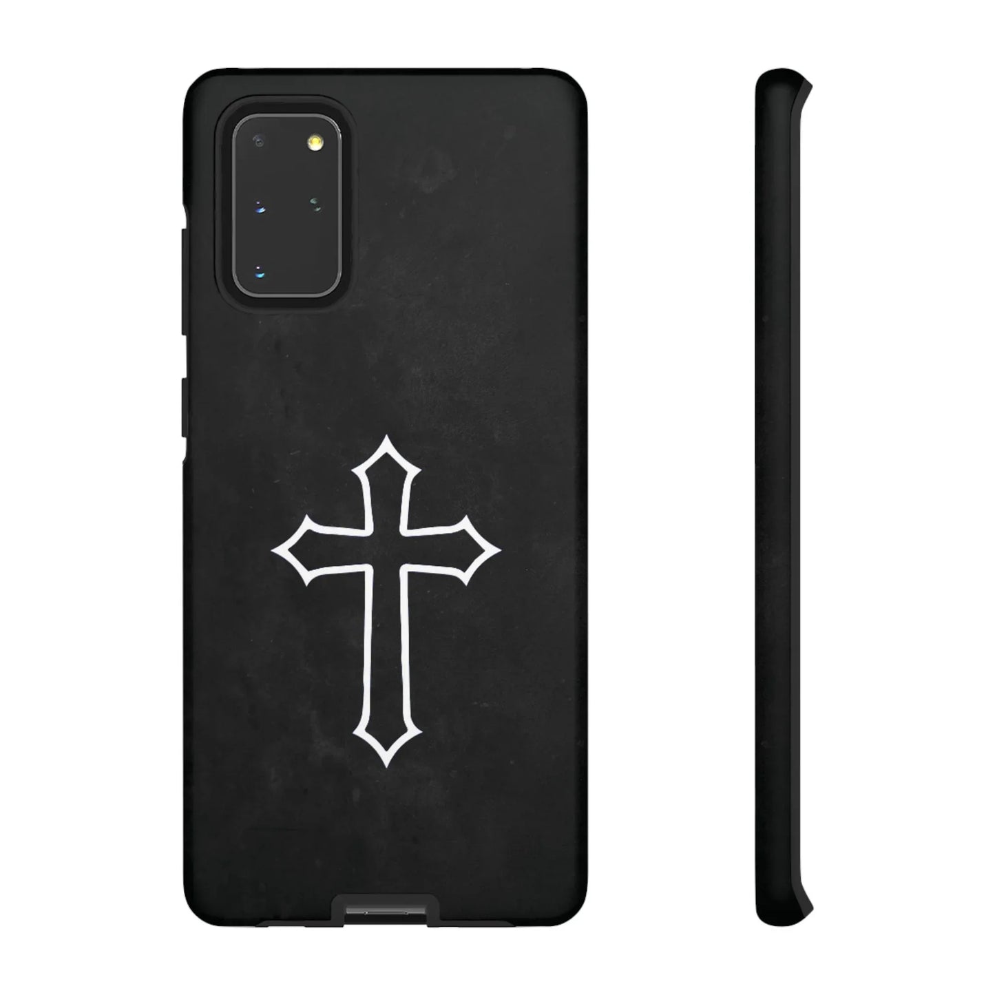 Black Christian Cross Phone Case - Matte Edition - Sheep Of Jesus