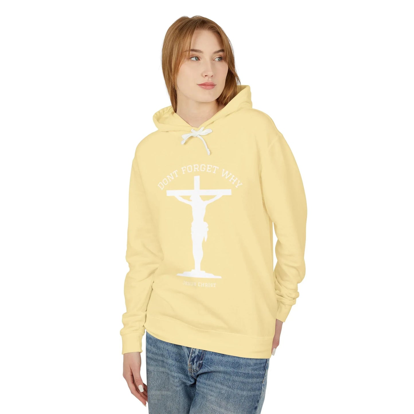 "Don't Forget Why", Faith-Inspired Lightweight Hoodie - Sheep Of Jesus