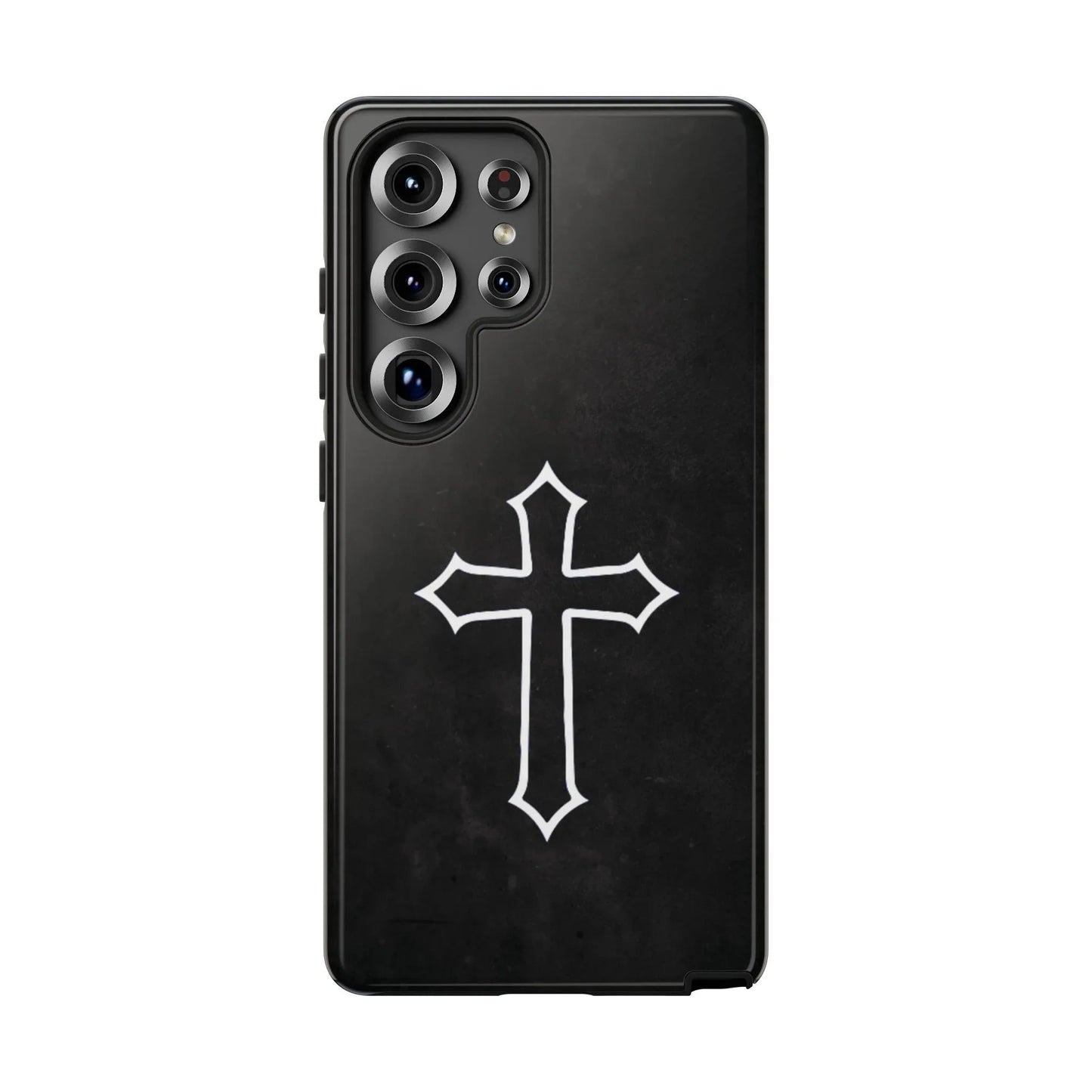 Black Christian Cross Phone Case - Glossy Edition - Sheep Of Jesus