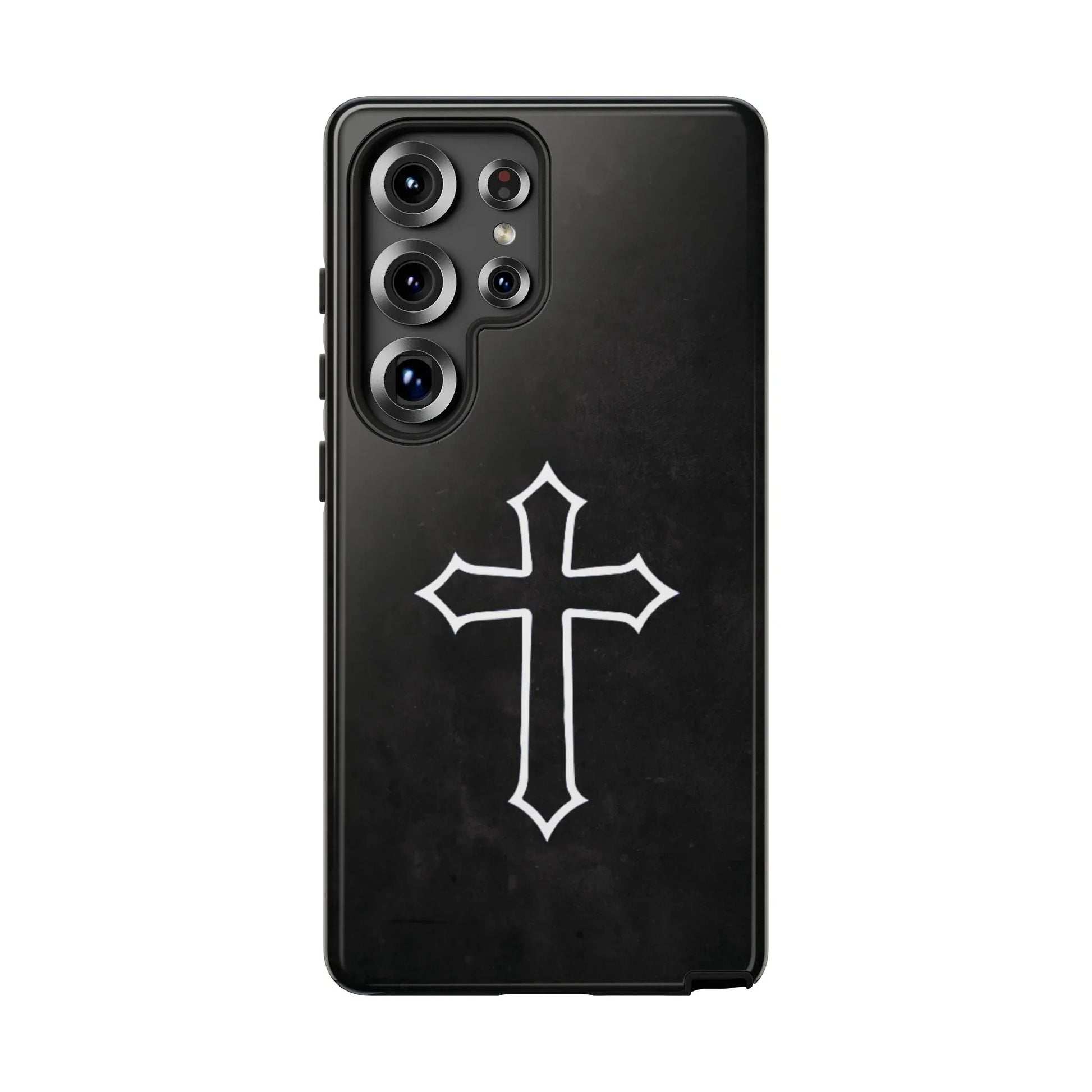 Black Christian Cross Phone Case - Glossy Edition - Sheep Of Jesus