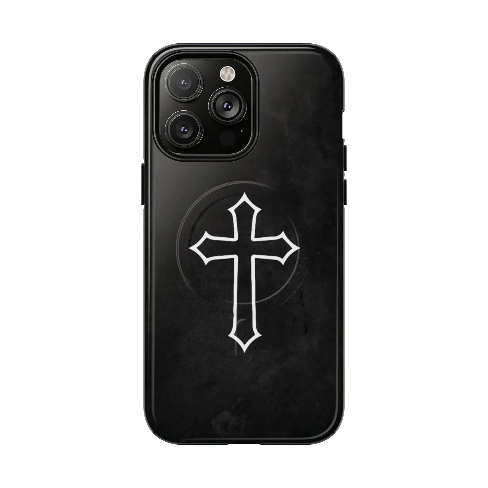 Black Christian Cross Phone Case - Matte/Glossy Edition + Magnetic - Sheep Of Jesus