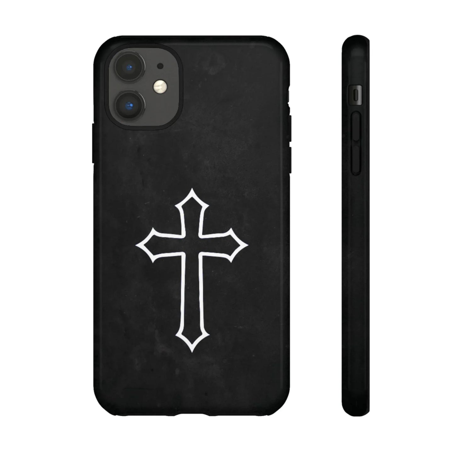 Black Christian Cross Phone Case - Glossy Edition - Sheep Of Jesus