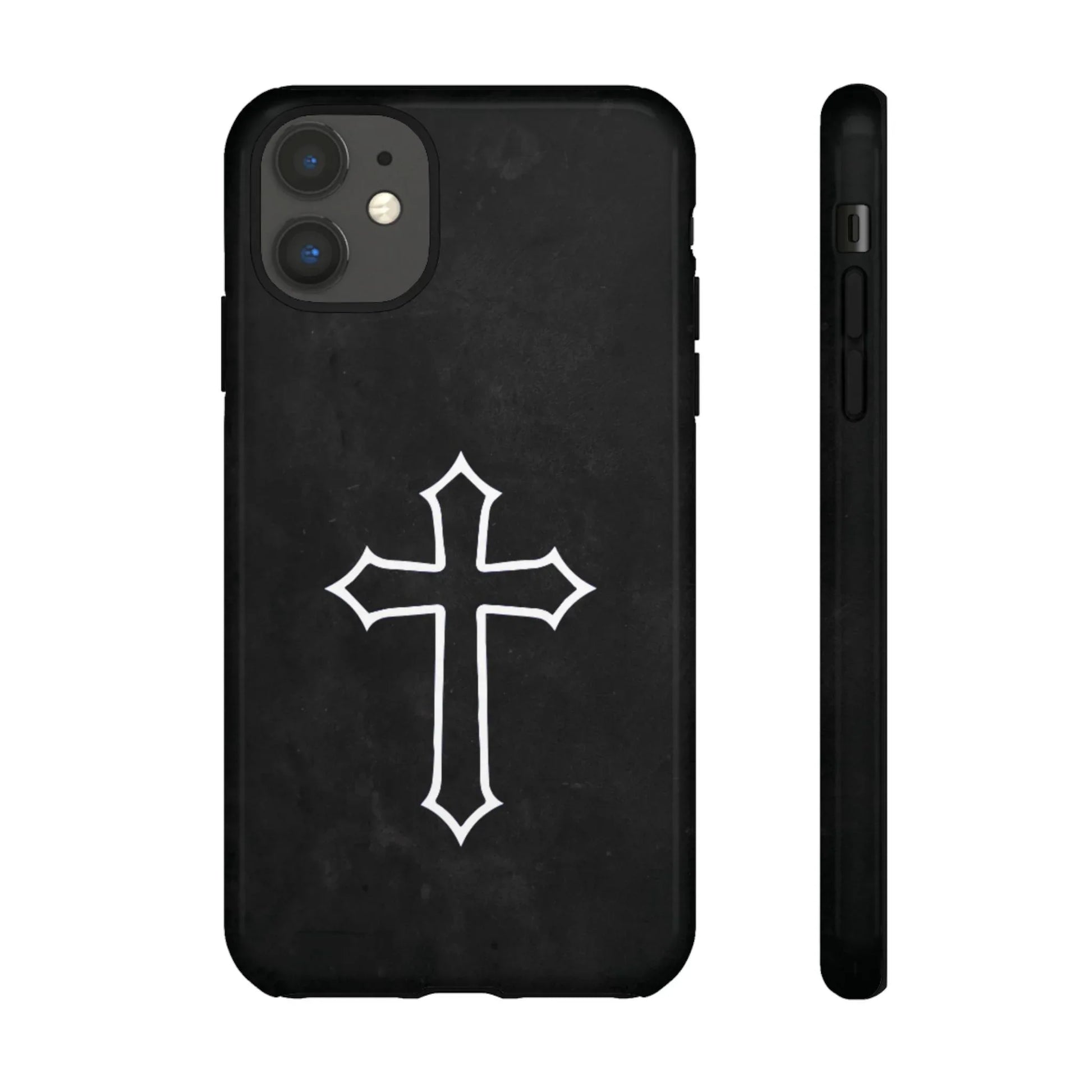 Black Christian Cross Phone Case - Glossy Edition - Sheep Of Jesus