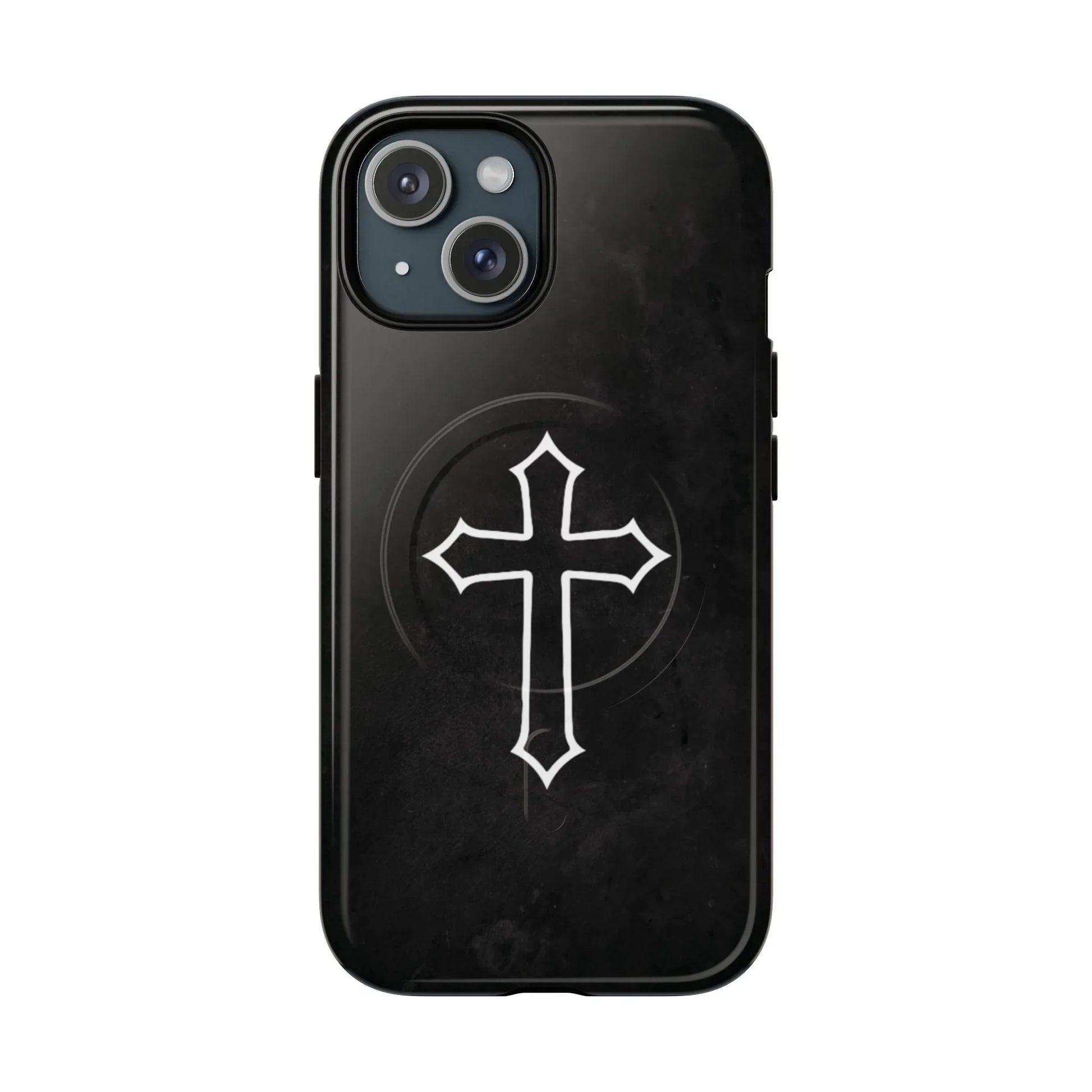 Black Christian Cross Phone Case - Matte/Glossy Edition + Magnetic - Sheep Of Jesus