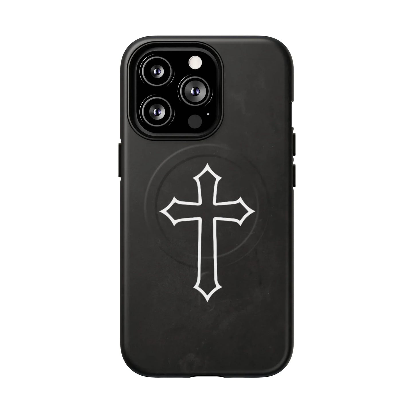 Black Christian Cross Phone Case - Matte/Glossy Edition + Magnetic - Sheep Of Jesus