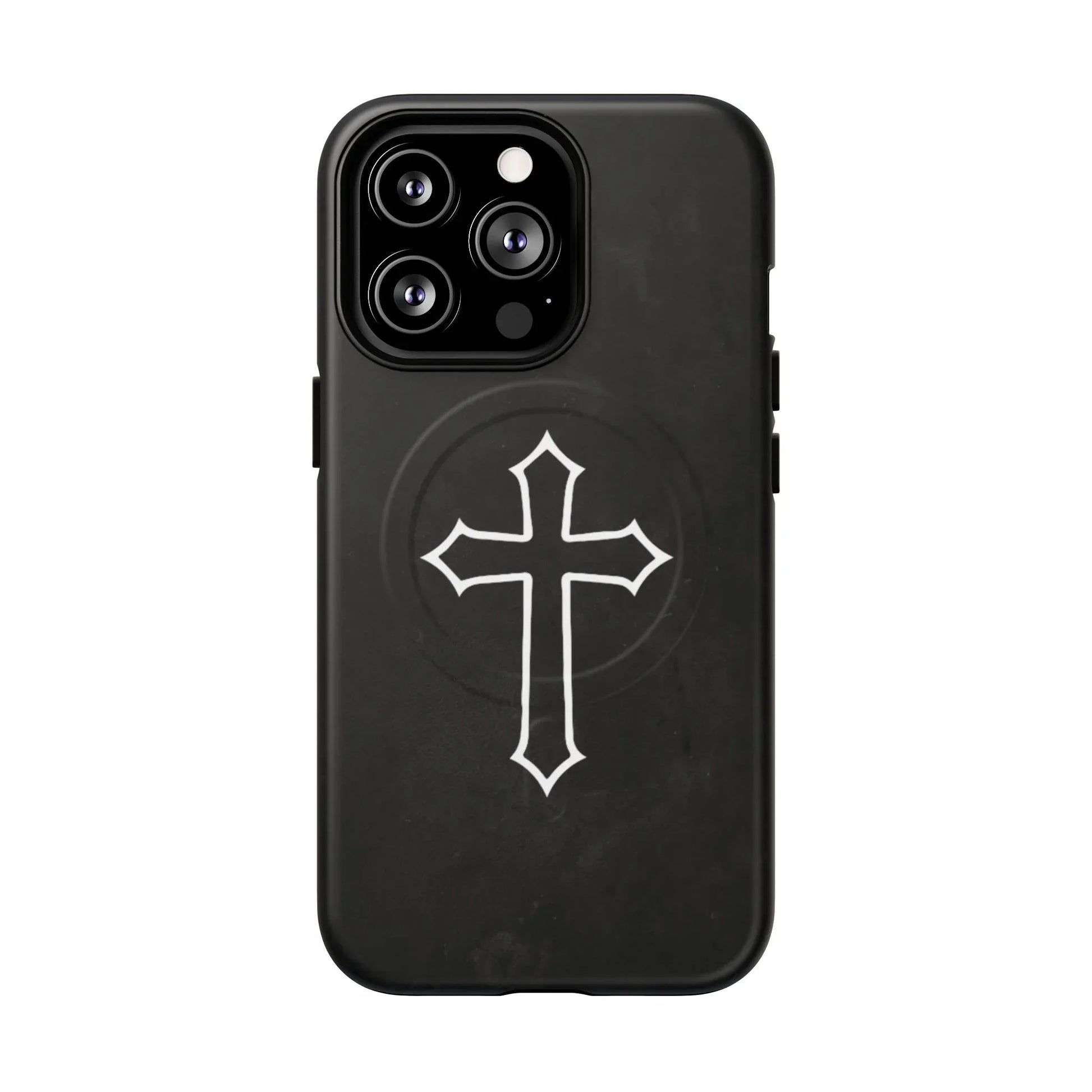 Black Christian Cross Phone Case - Matte/Glossy Edition + Magnetic - Sheep Of Jesus
