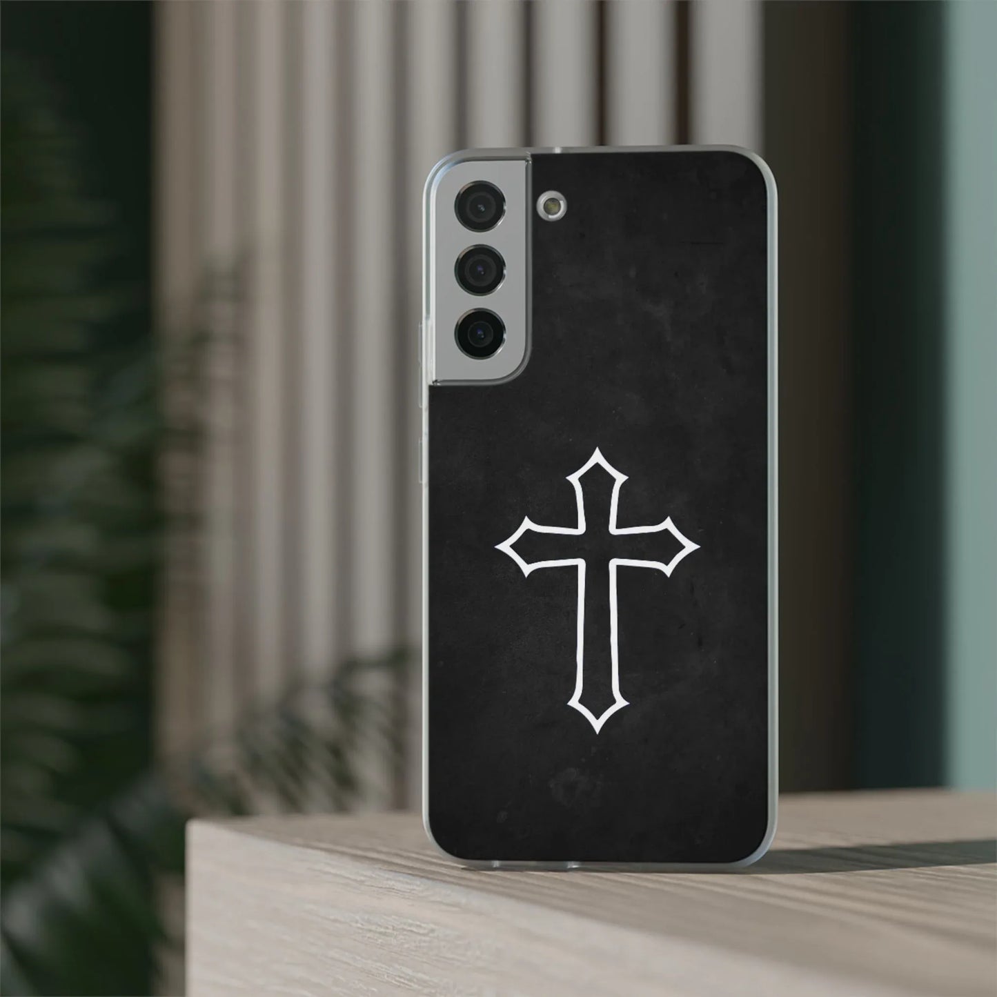 Black Christian Cross Phone Case - Flexible Edition - Sheep Of Jesus