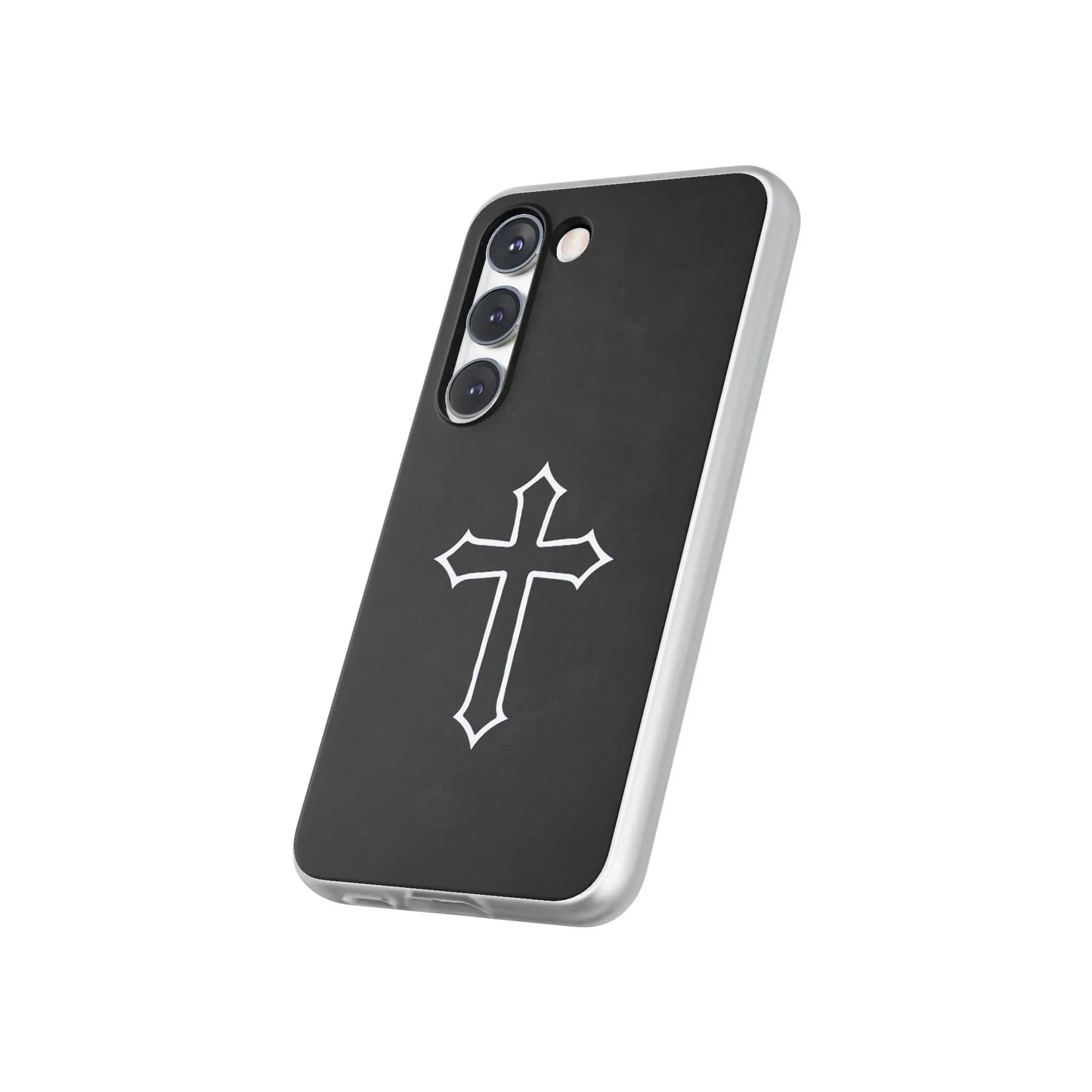 Black Christian Cross Phone Case - Flexible Edition - Sheep Of Jesus