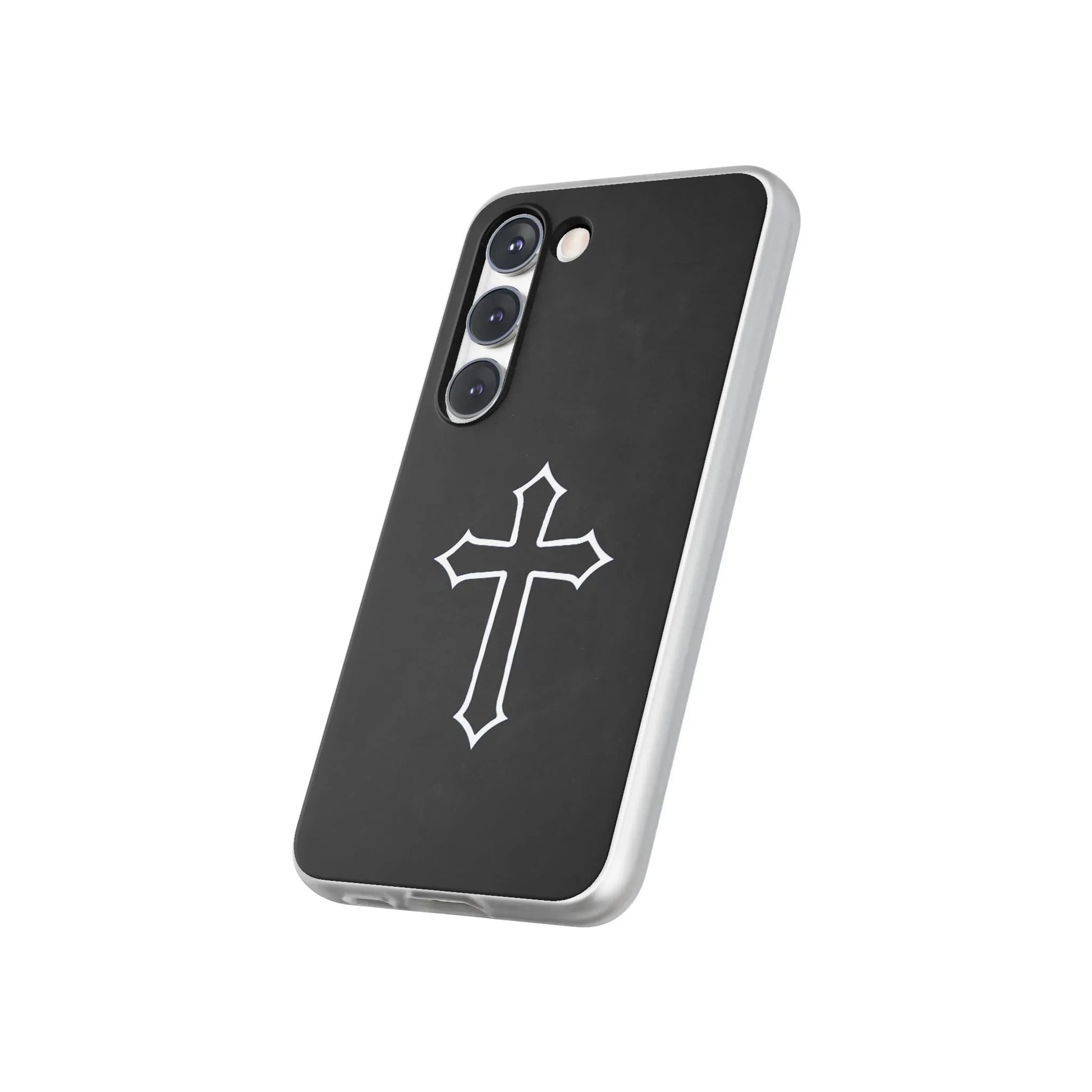 Black Christian Cross Phone Case - Flexible Edition - Sheep Of Jesus