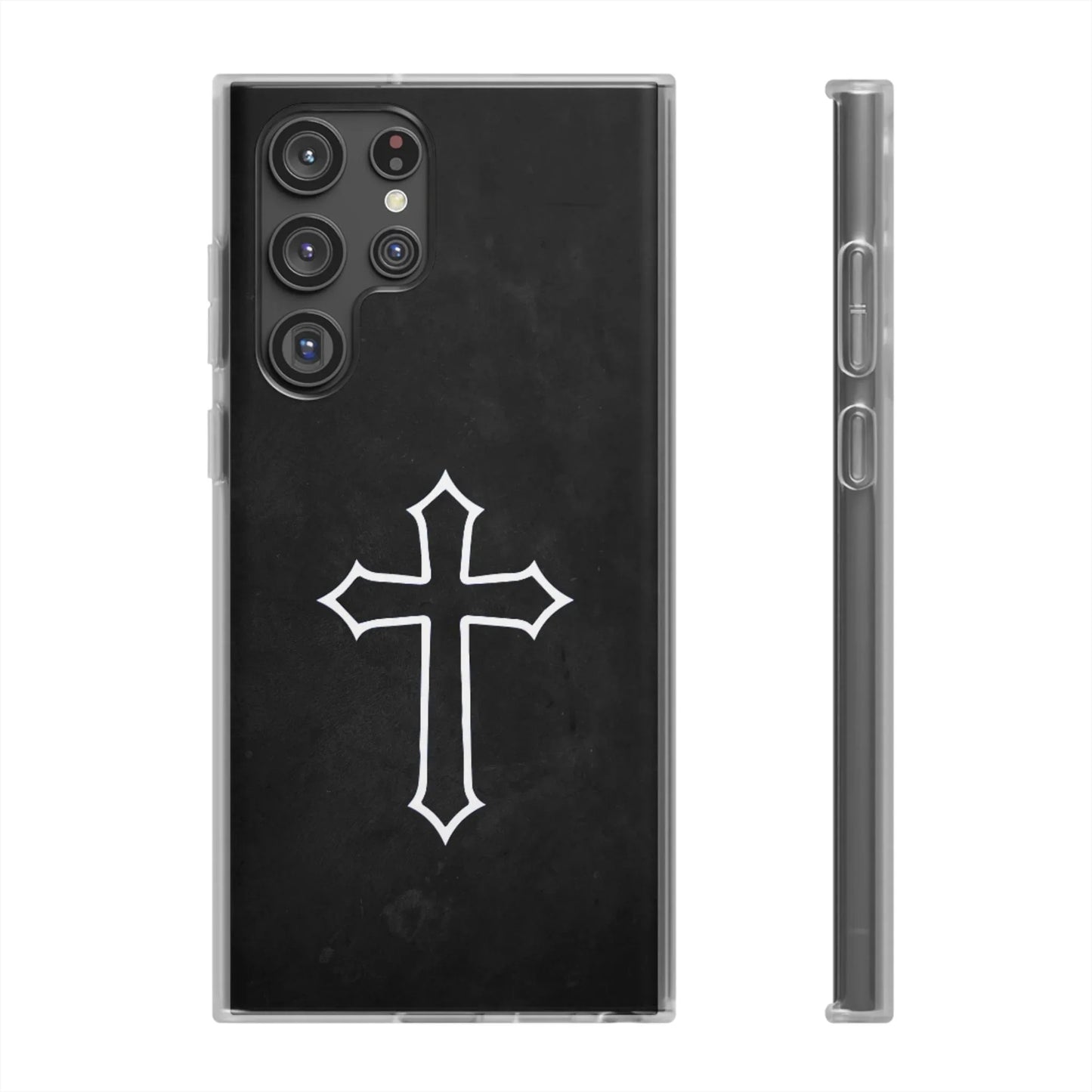Black Christian Cross Phone Case - Flexible Edition - Sheep Of Jesus