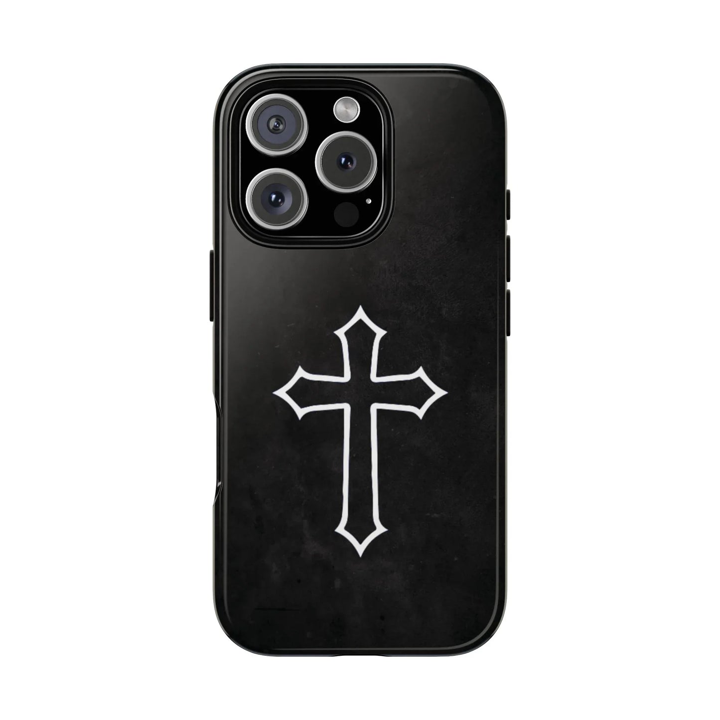 Black Christian Cross Phone Case - Glossy Edition - Sheep Of Jesus