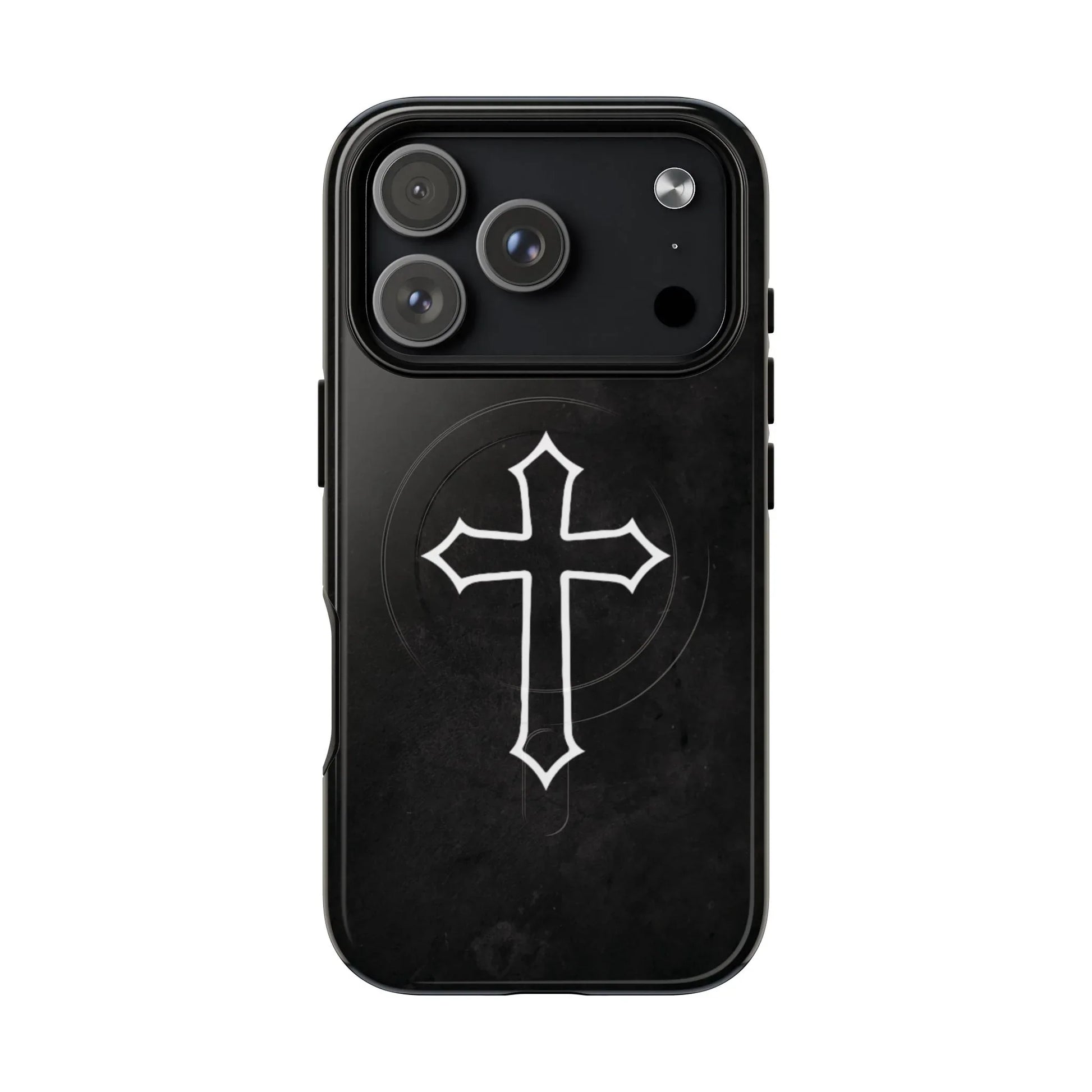 Black Christian Cross Phone Case - Matte/Glossy Edition + Magnetic - Sheep Of Jesus