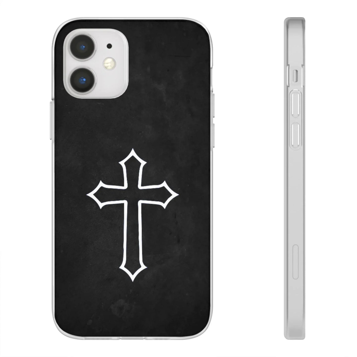 Black Christian Cross Phone Case - Flexible Edition - Sheep Of Jesus