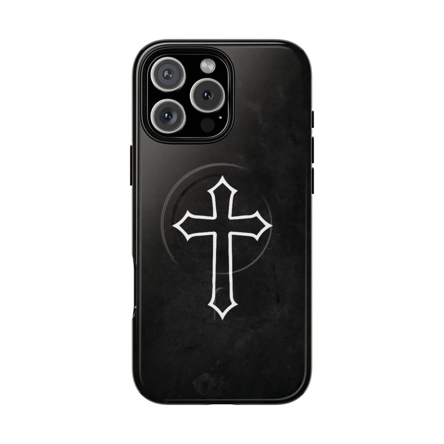 Black Christian Cross Phone Case - Matte/Glossy Edition + Magnetic - Sheep Of Jesus