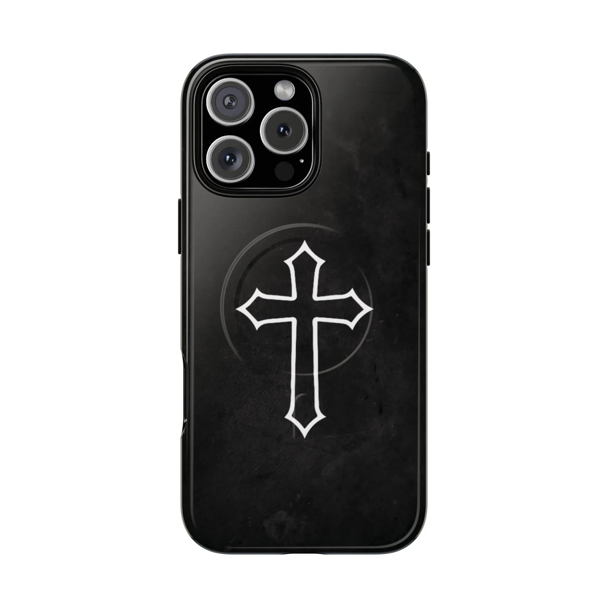 Black Christian Cross Phone Case - Matte/Glossy Edition + Magnetic - Sheep Of Jesus